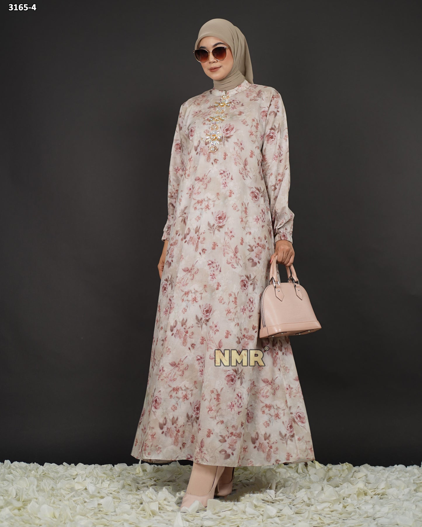 NMR Gamis Tencil Print + Payet Swarozski Vol 3165