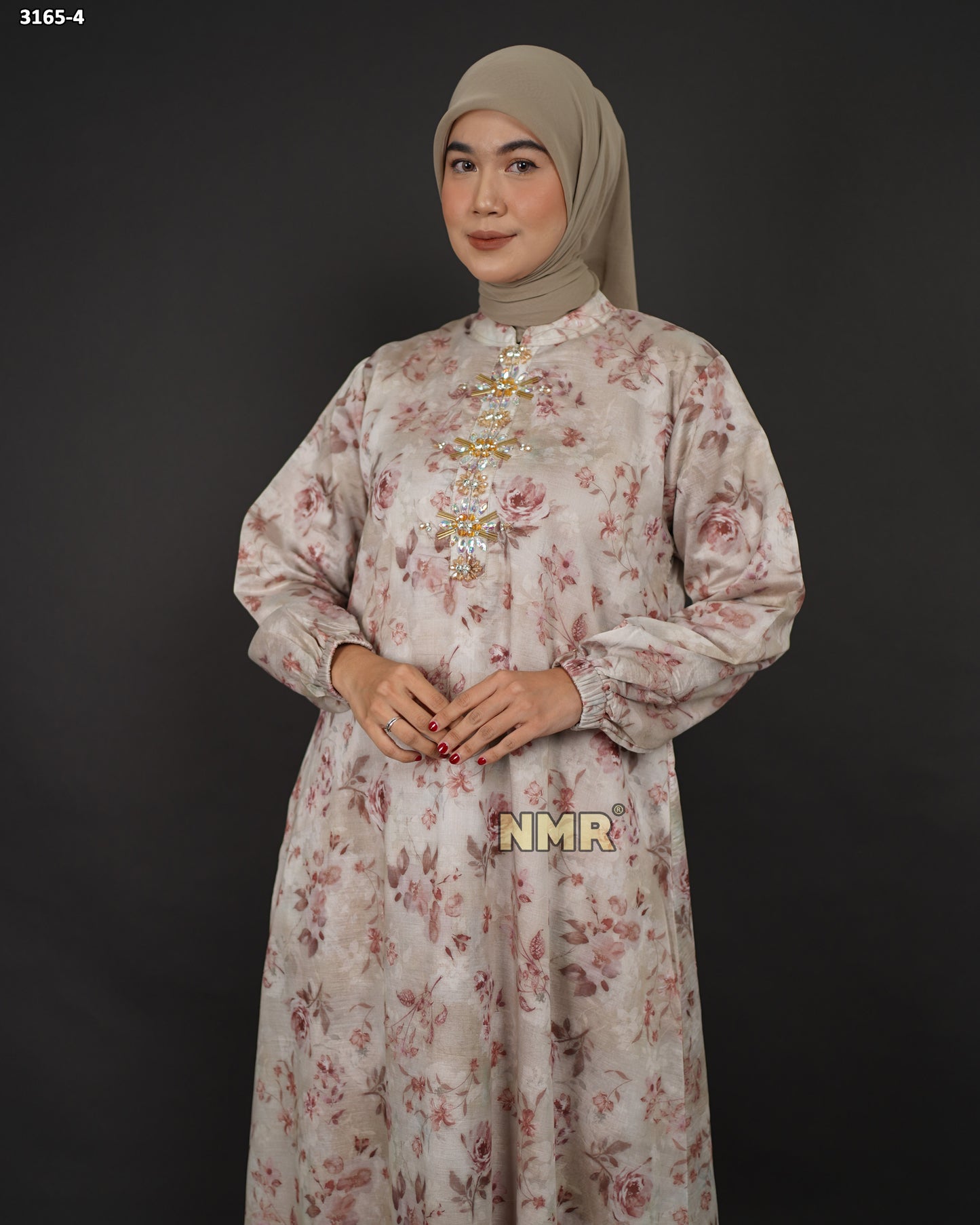 NMR Gamis Tencil Print + Payet Swarozski Vol 3165