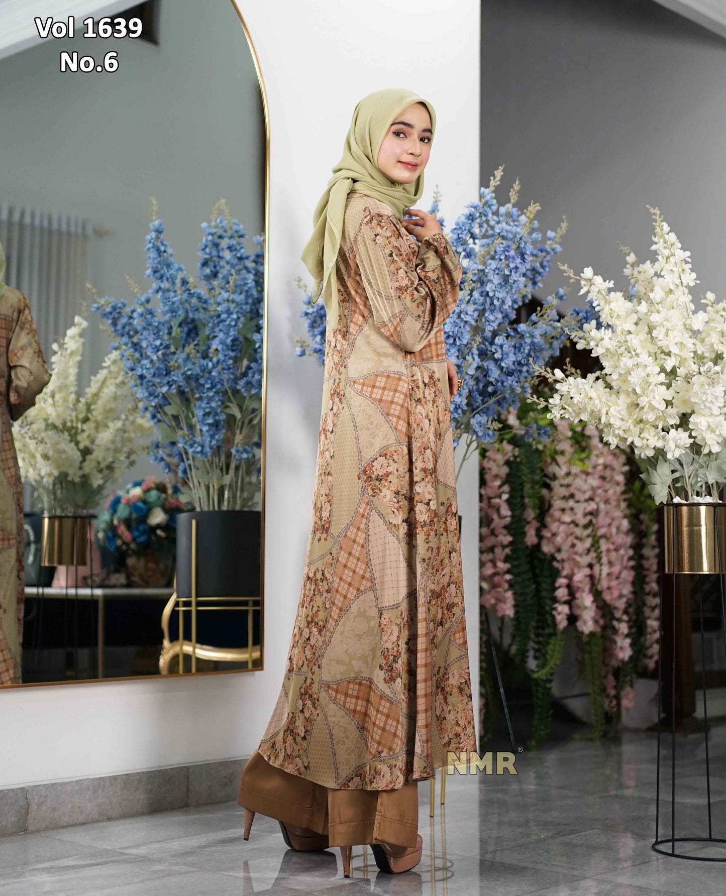 NMR Setelan Kulot Tunik Armn Silk Vol 1639-6