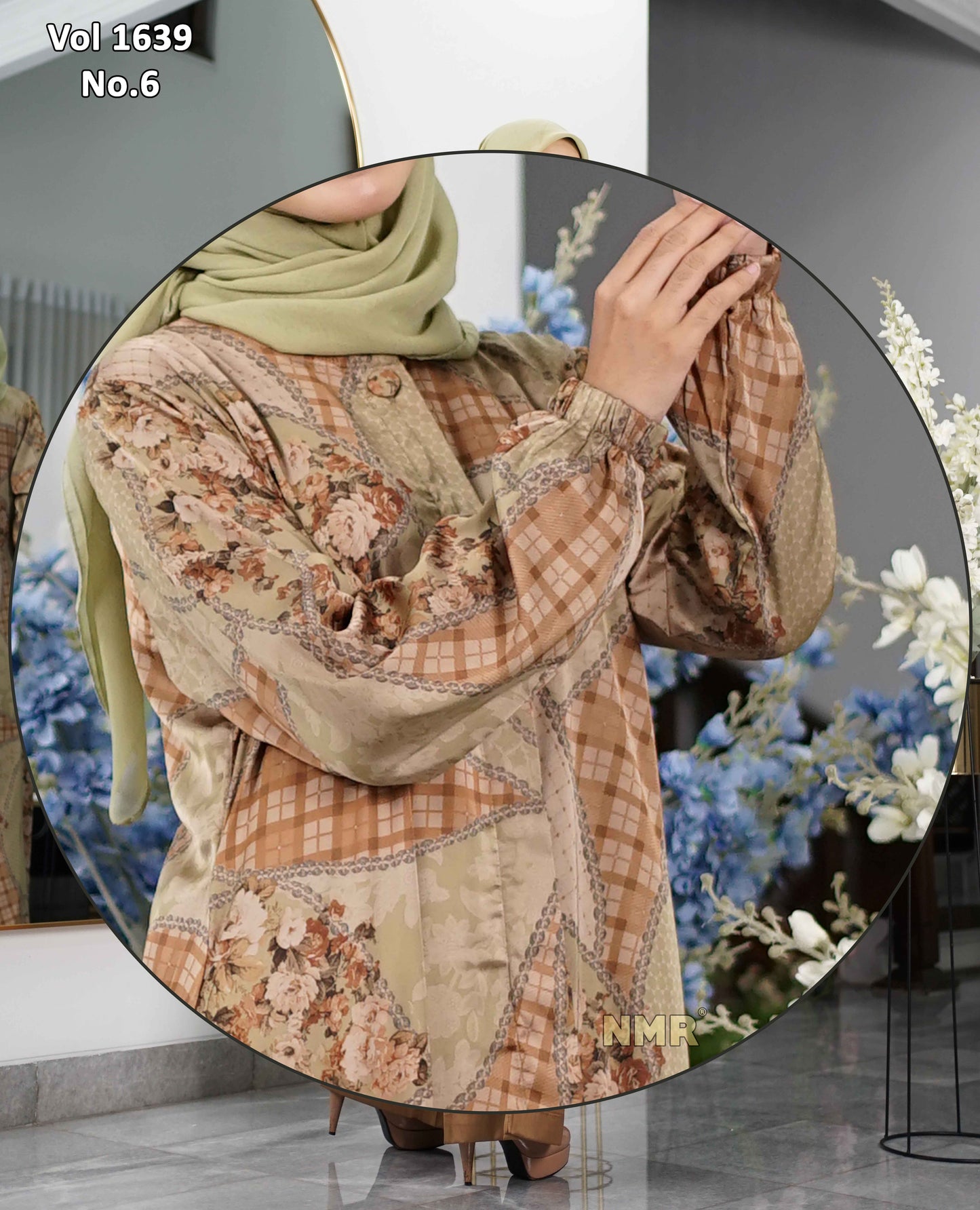 NMR Setelan Kulot Tunik Armn Silk Vol 1639-6