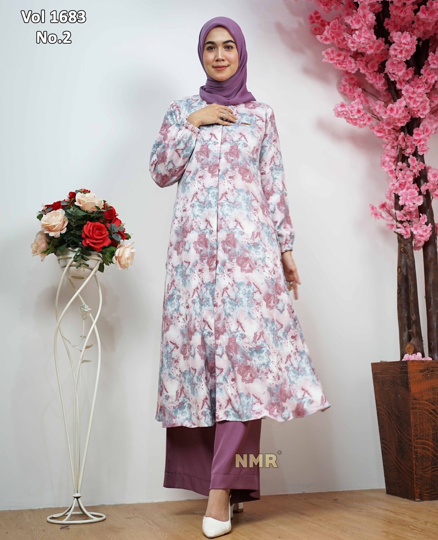NMR Setelan Celana Tunik Manggo Stretch Vol 1683-2