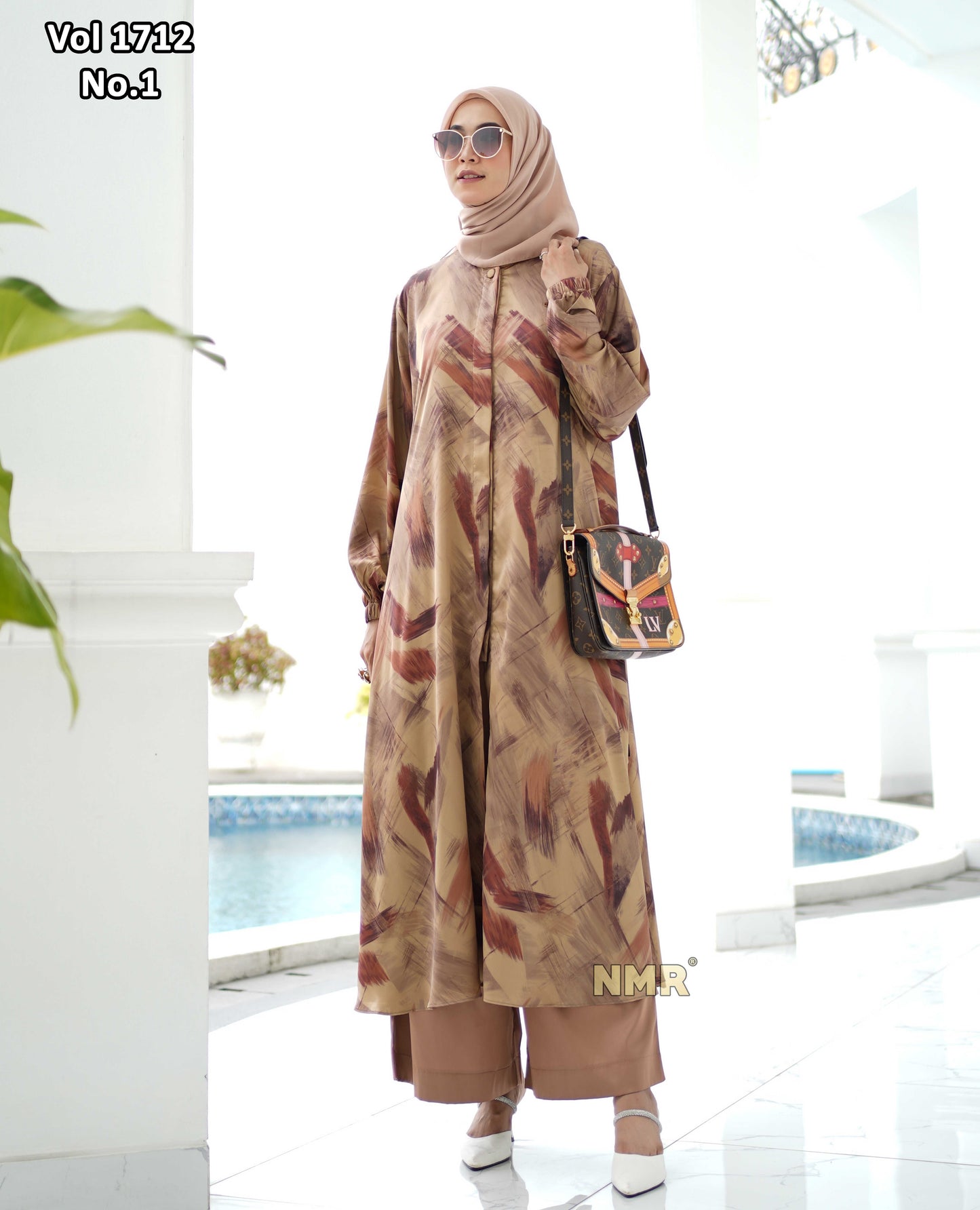 NMR Setelan JUMBO Kulot Tunik Armn Silk Vol 1712-1