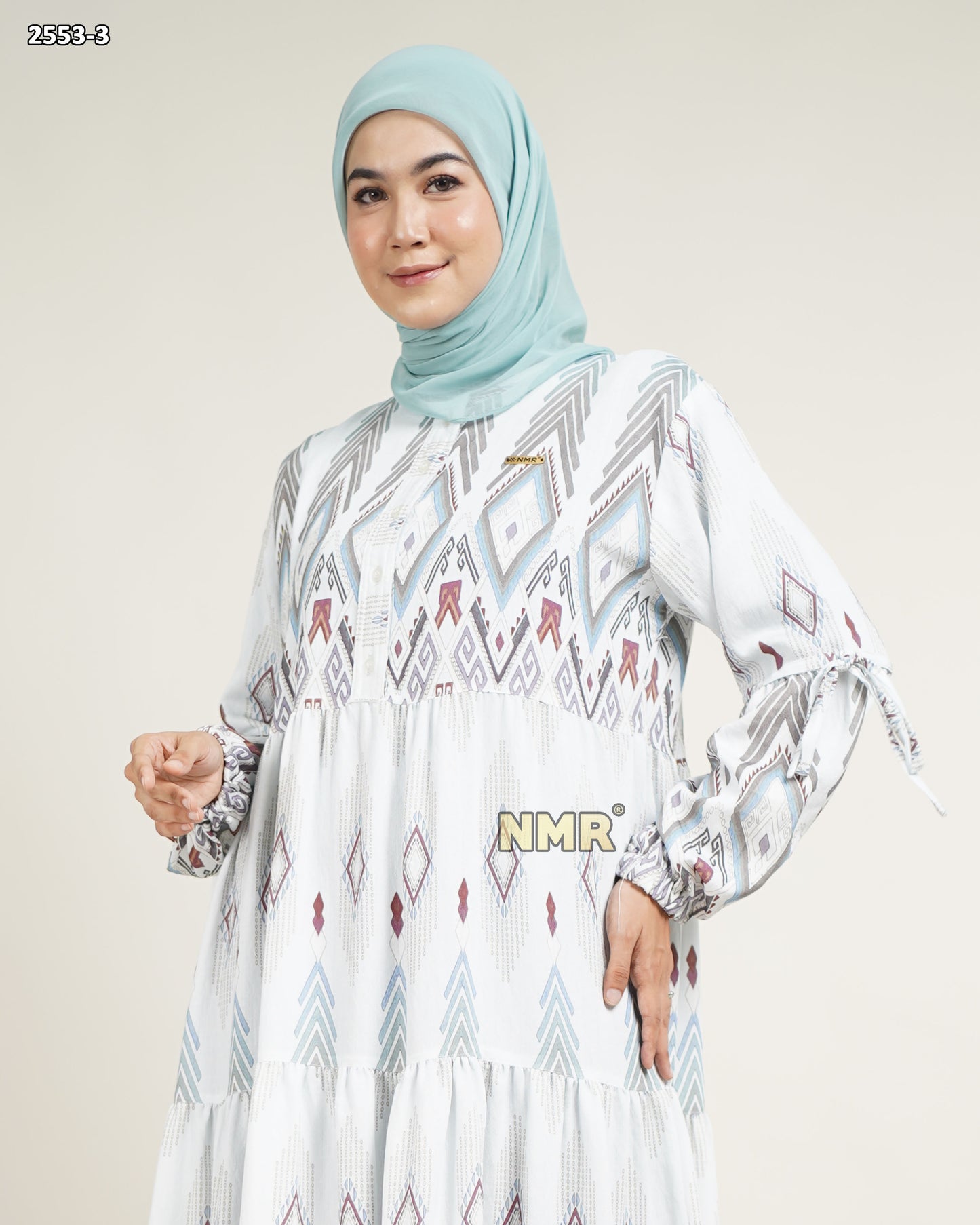 NMR Midi Dress Crespo Printing Vol 2553-3