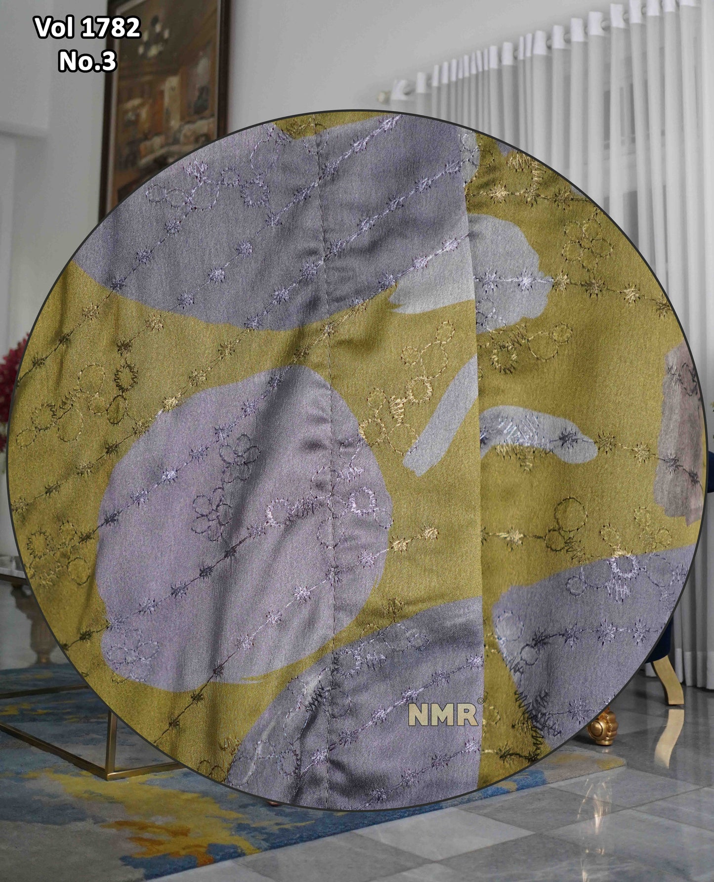 NMR Setelan Kulot Silk Tunik Hermss Bordir Vol 1782-3