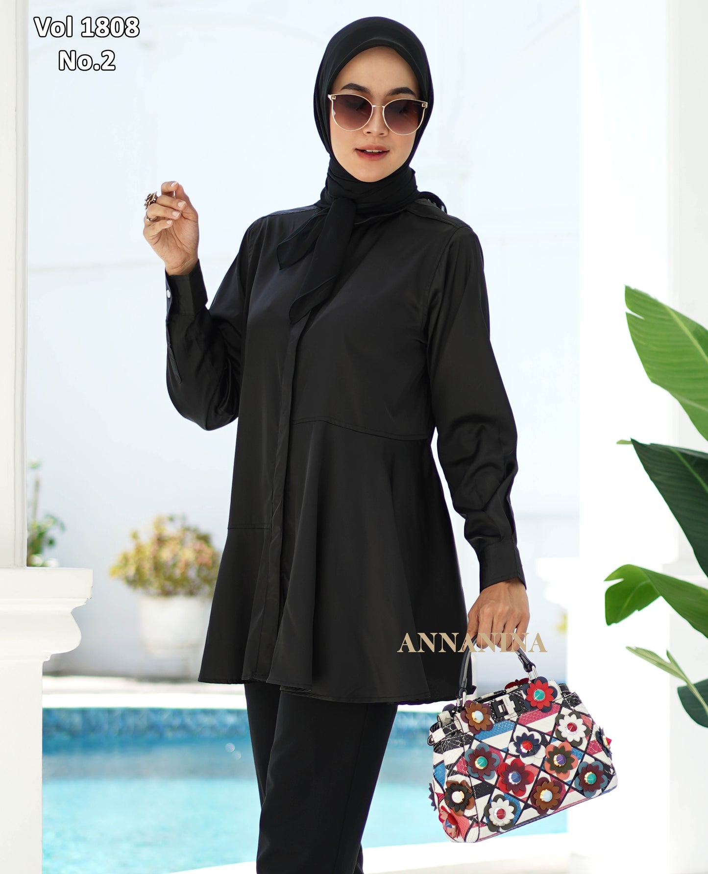NMR Kemeja Tunik Armany Silk Vol 1808-2