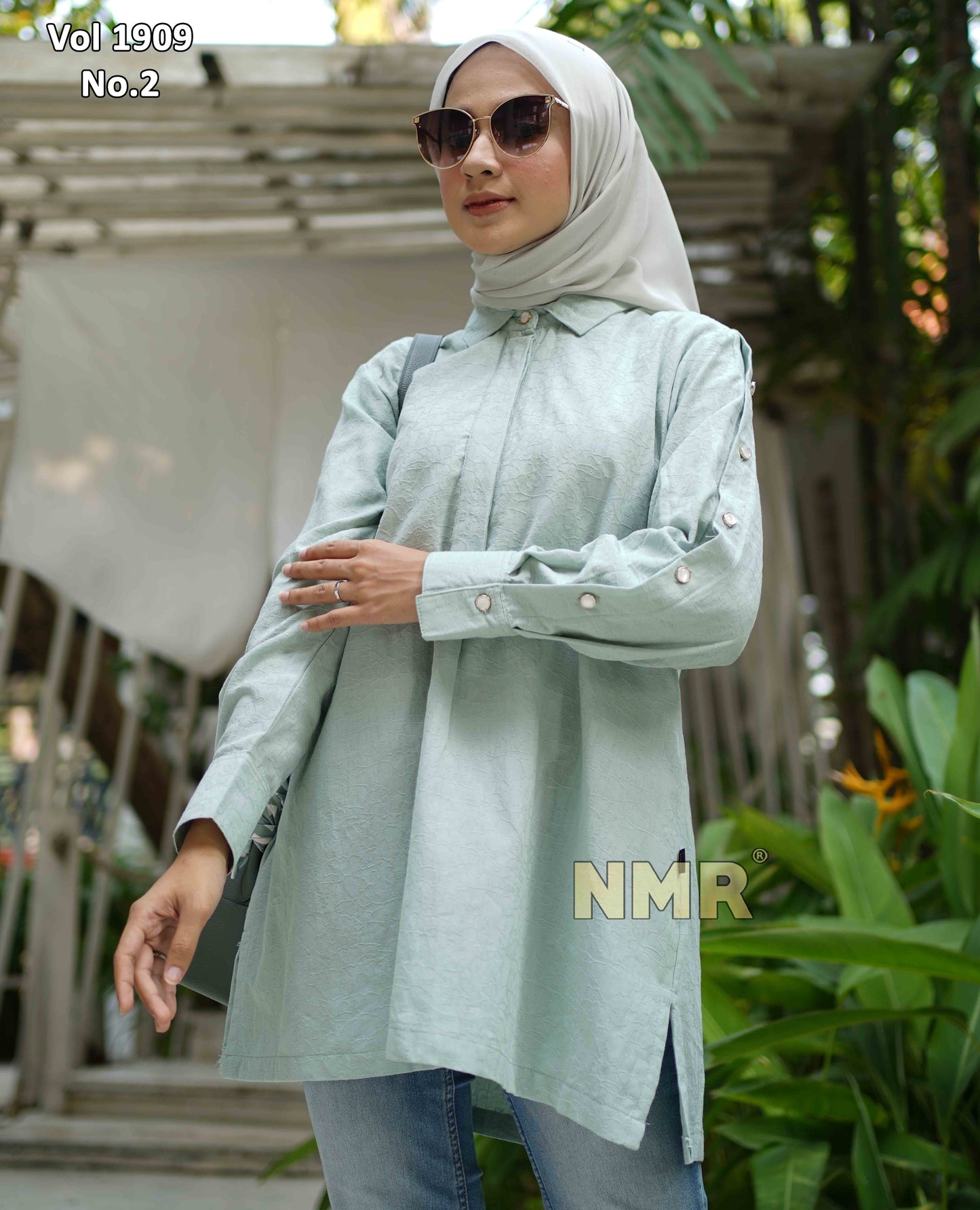 NMR Kemeja Blouse Katun Jaquard Vol 1909-2