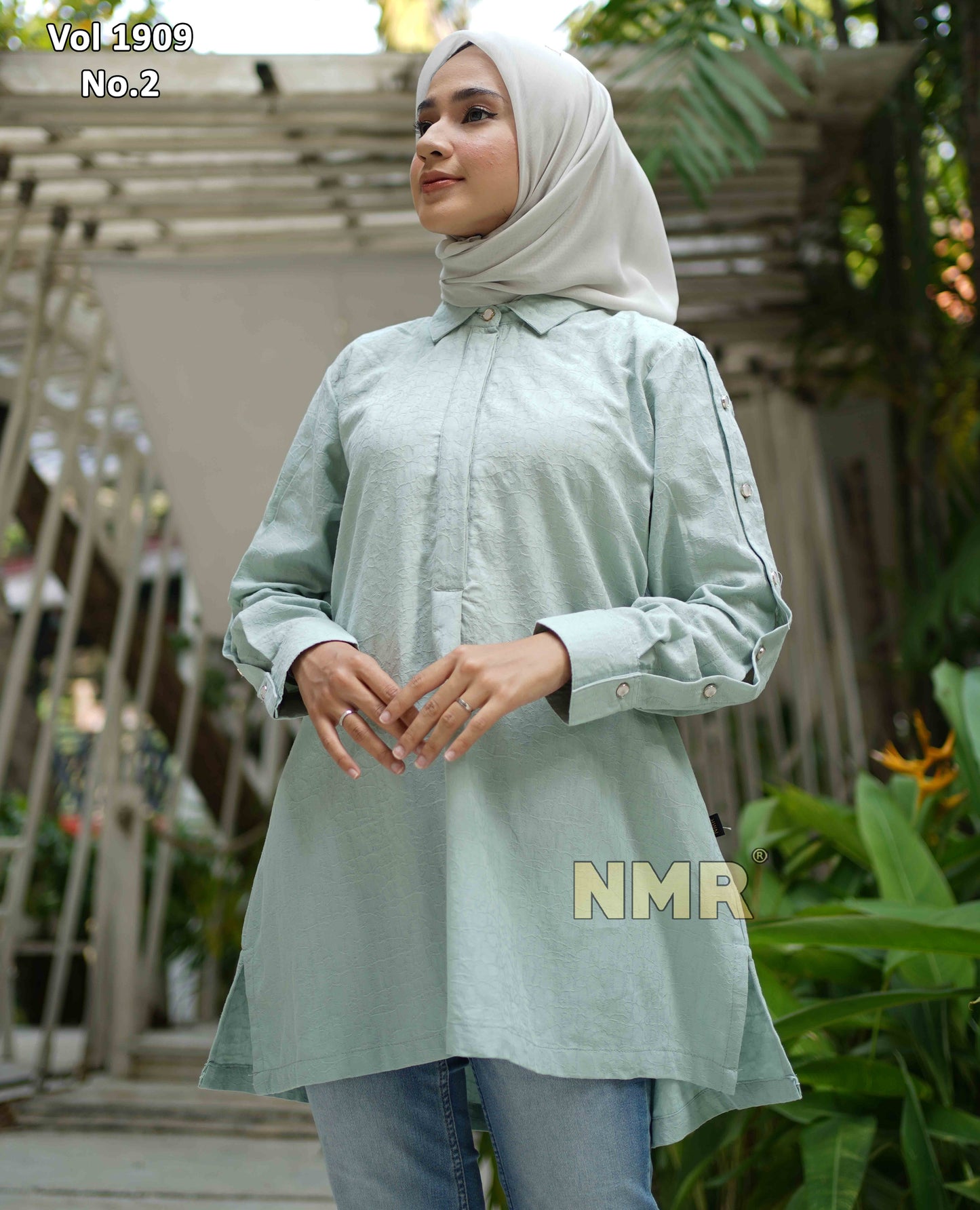 NMR Kemeja Blouse Katun Jaquard Vol 1909-2