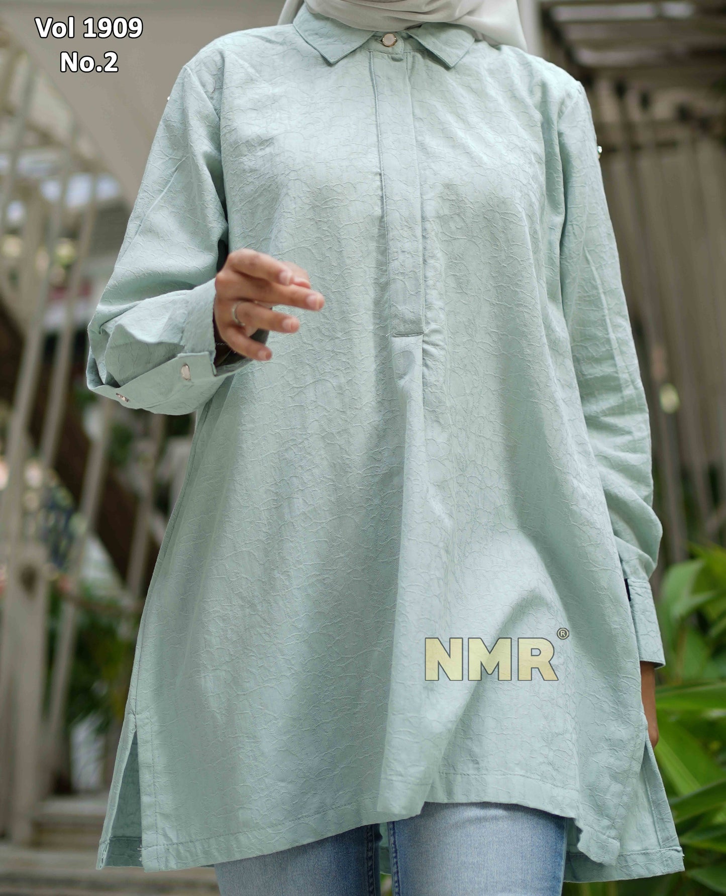 NMR Kemeja Blouse Katun Jaquard Vol 1909-2