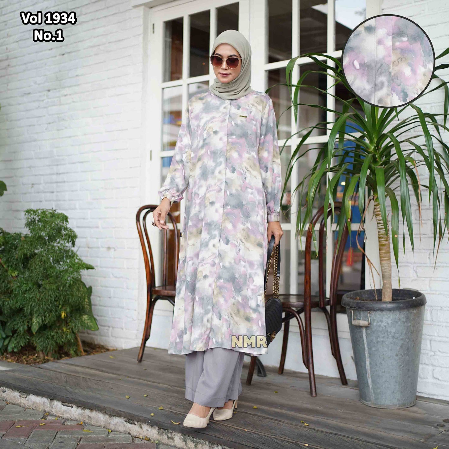 NMR Setelan Kulot Tunik Rayon Viesta Vol 1934-1