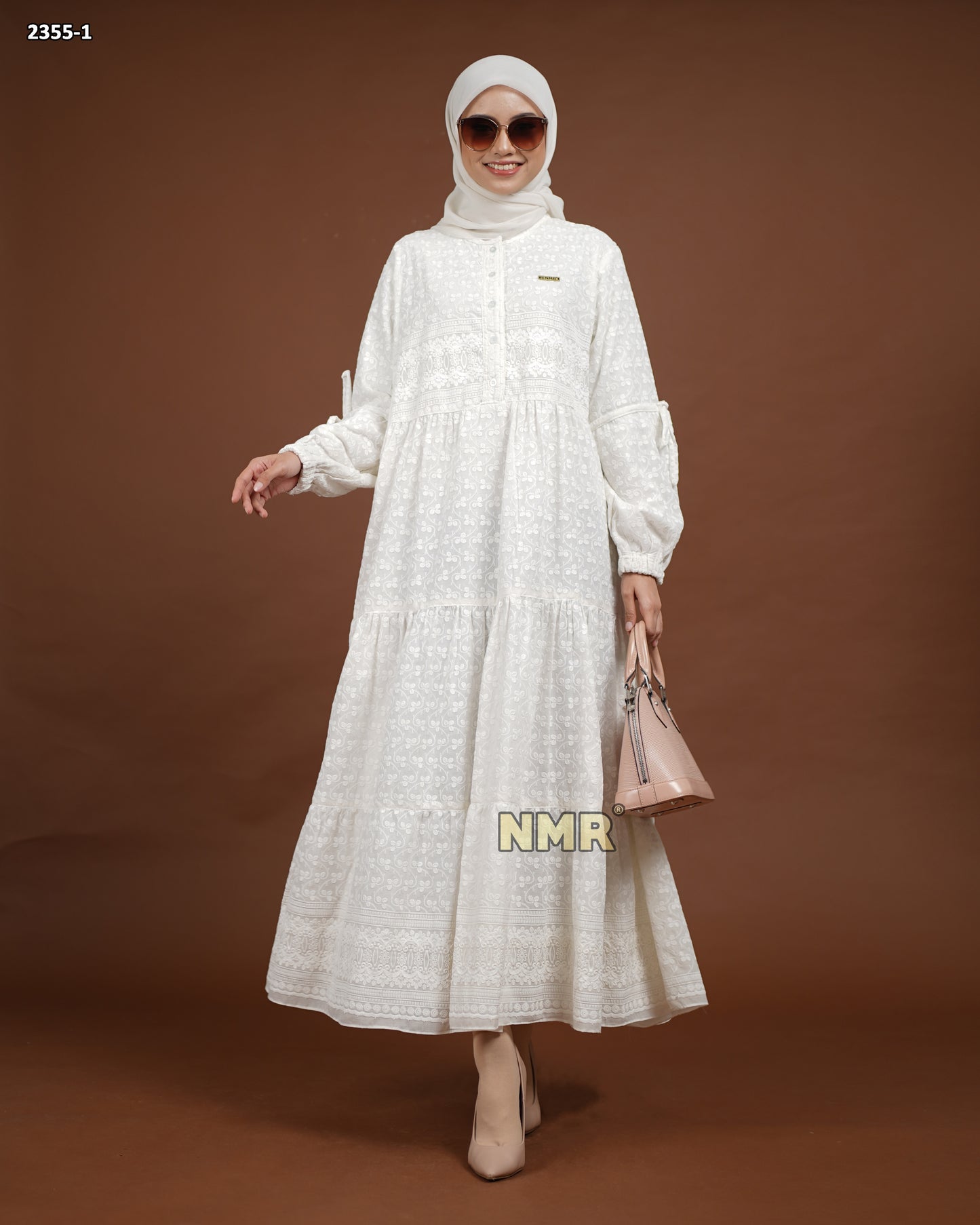 NMR Midi Dress Katun Bordir Vol 2355-1