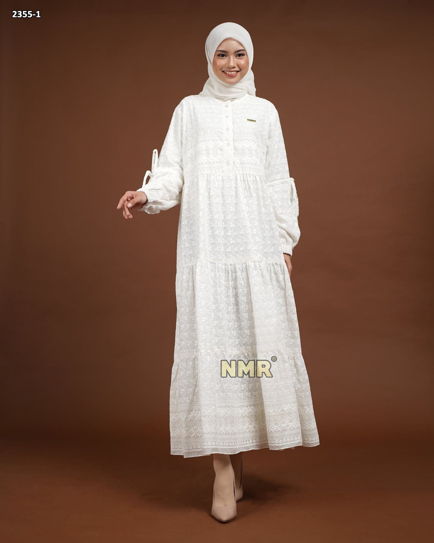 NMR Midi Dress Katun Bordir Vol 2355-1