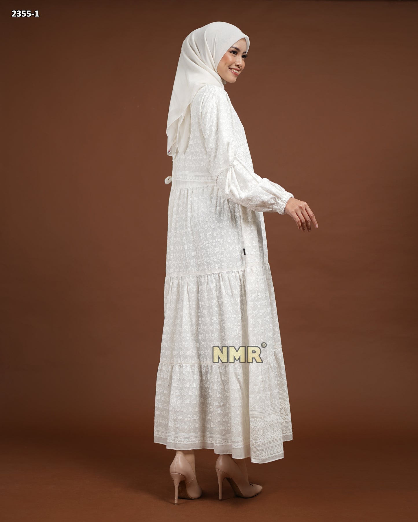 NMR Midi Dress Katun Bordir Vol 2355-1