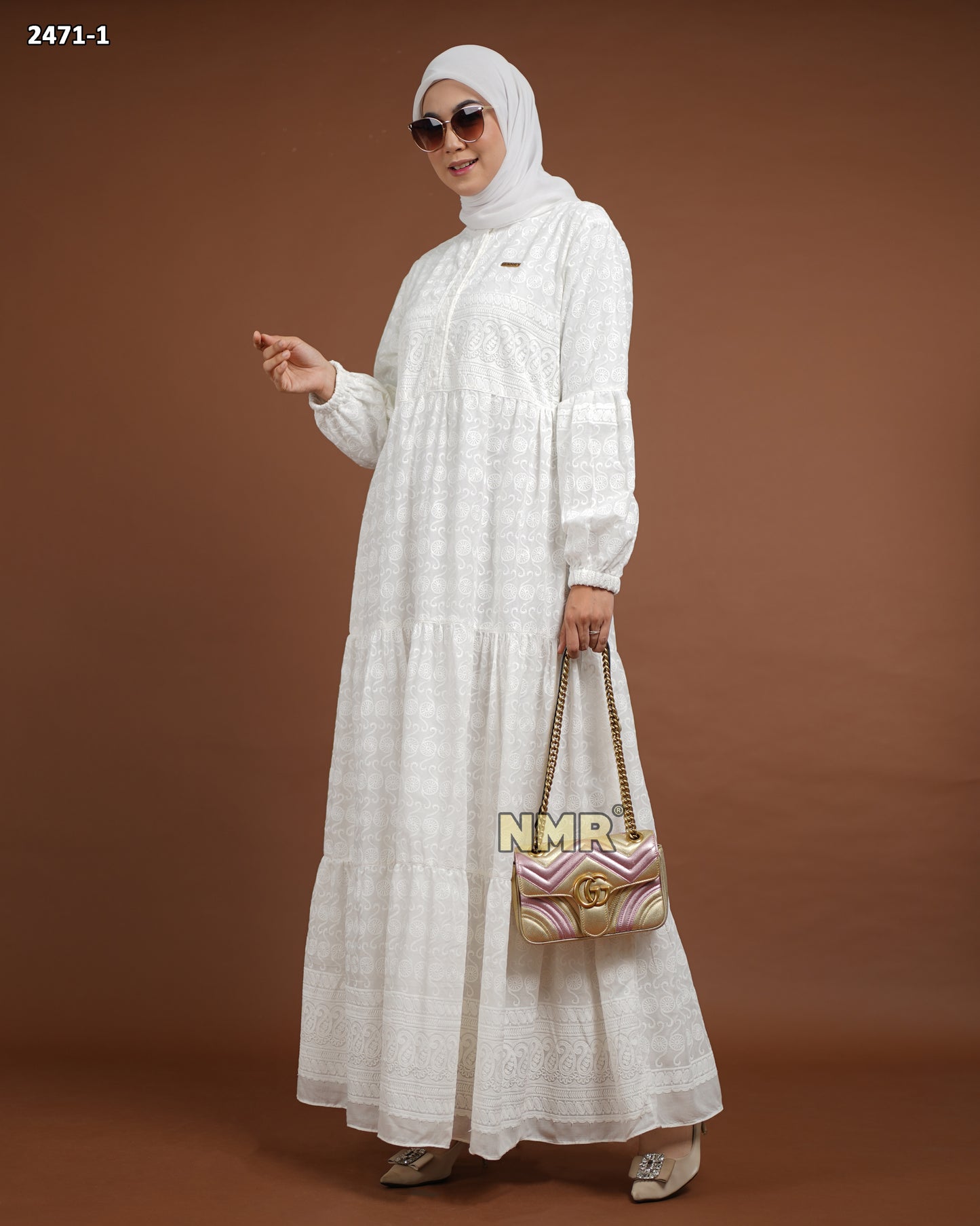 NMR Gamis Katun Bordir Vol 2471-1