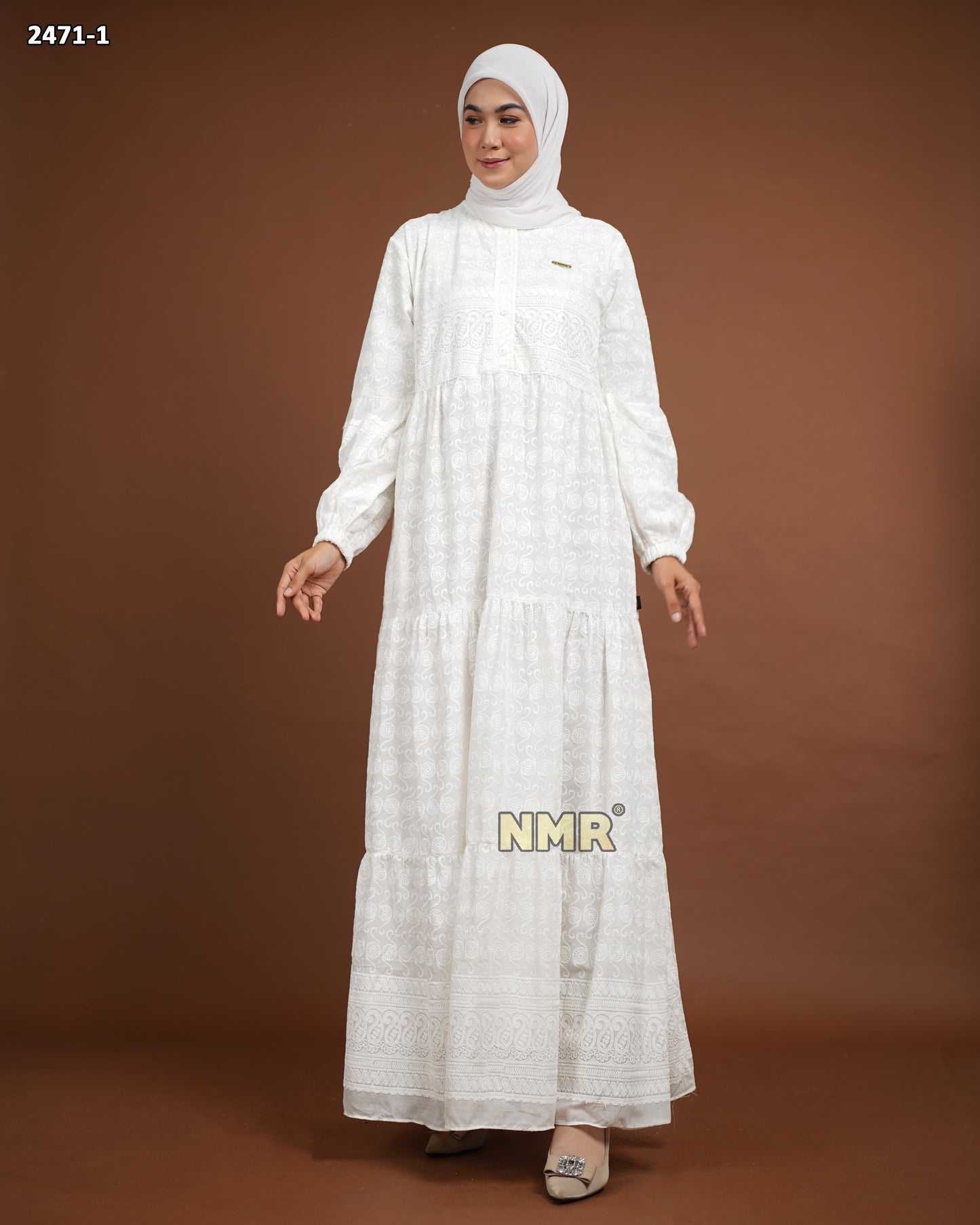 NMR Gamis Katun Bordir Vol 2471-1