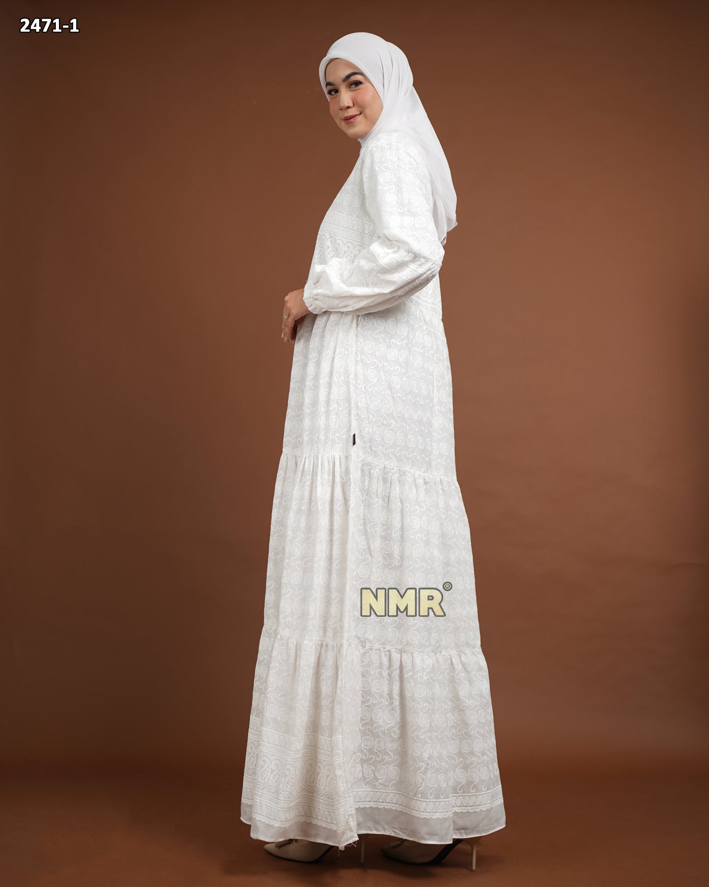 NMR Gamis Katun Bordir Vol 2471-1