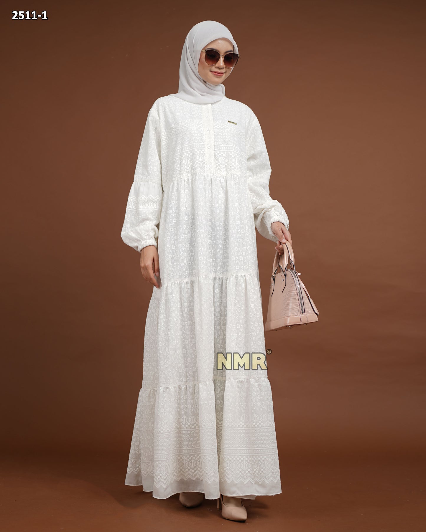 NMR Gamis Katun Bordir Vol 2511 -1