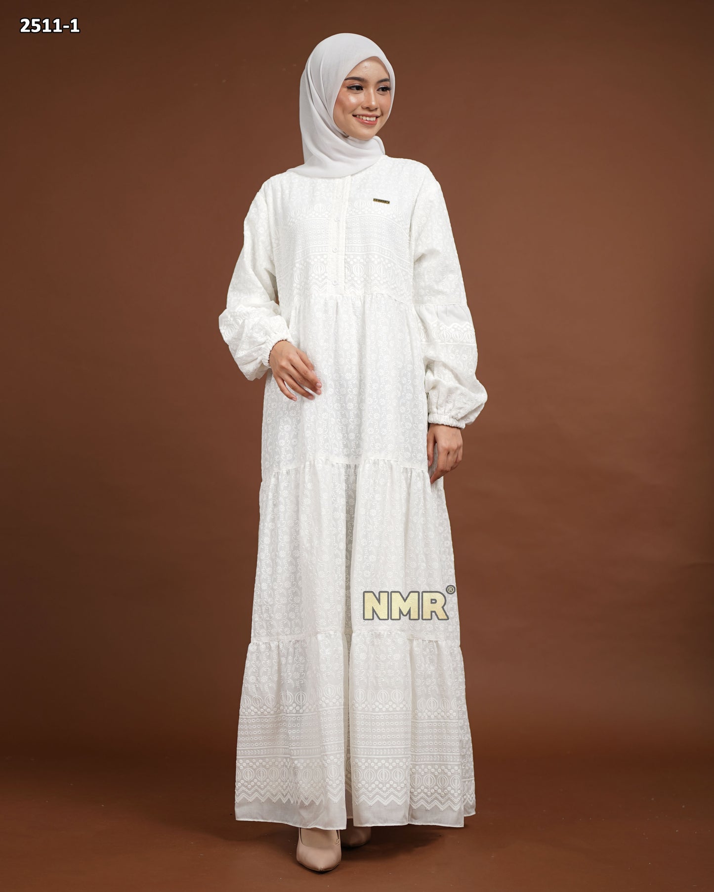 NMR Gamis Katun Bordir Vol 2511 -1