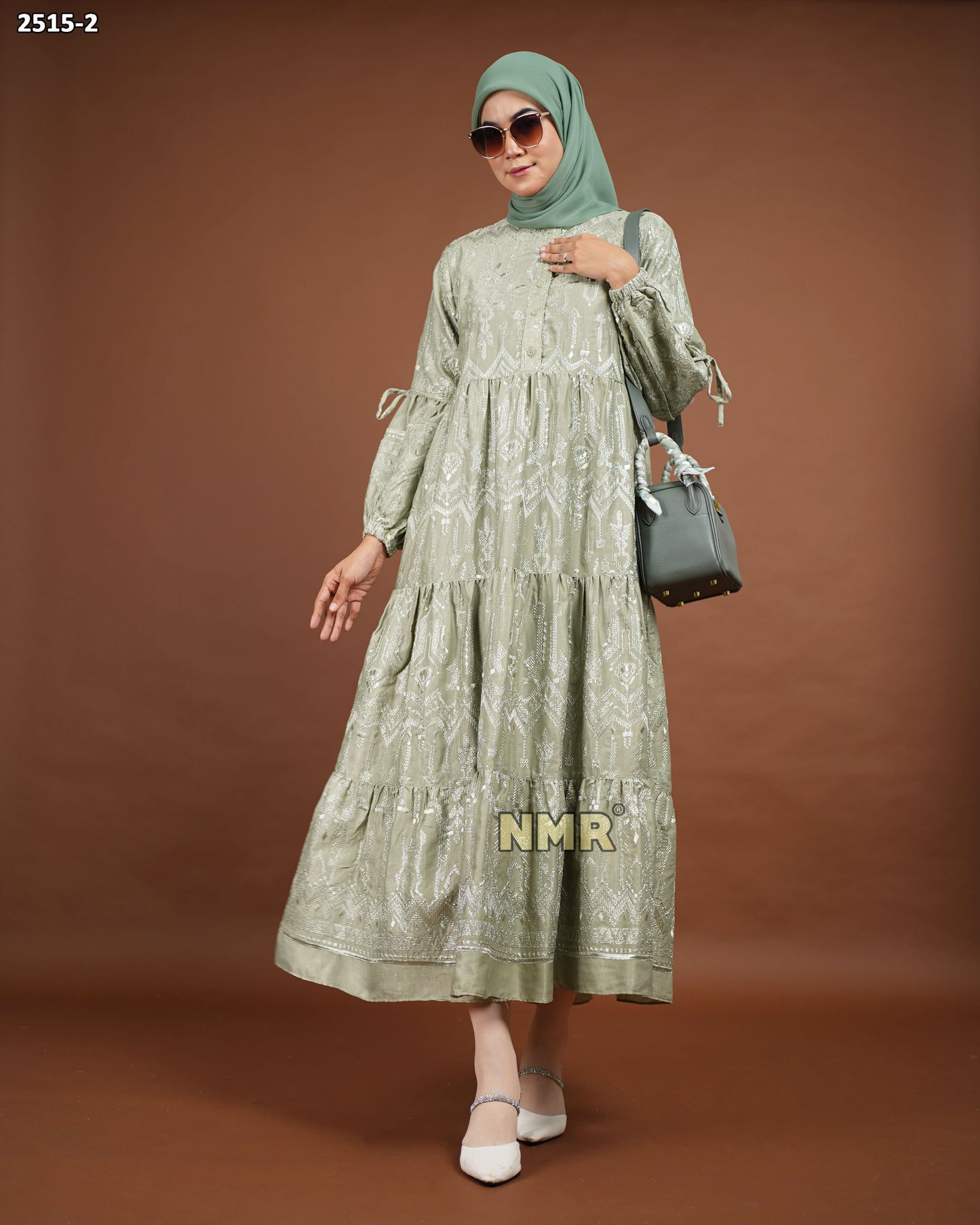 NMR Midi Dress Santorini Bordir Sapto Vol 2515-2