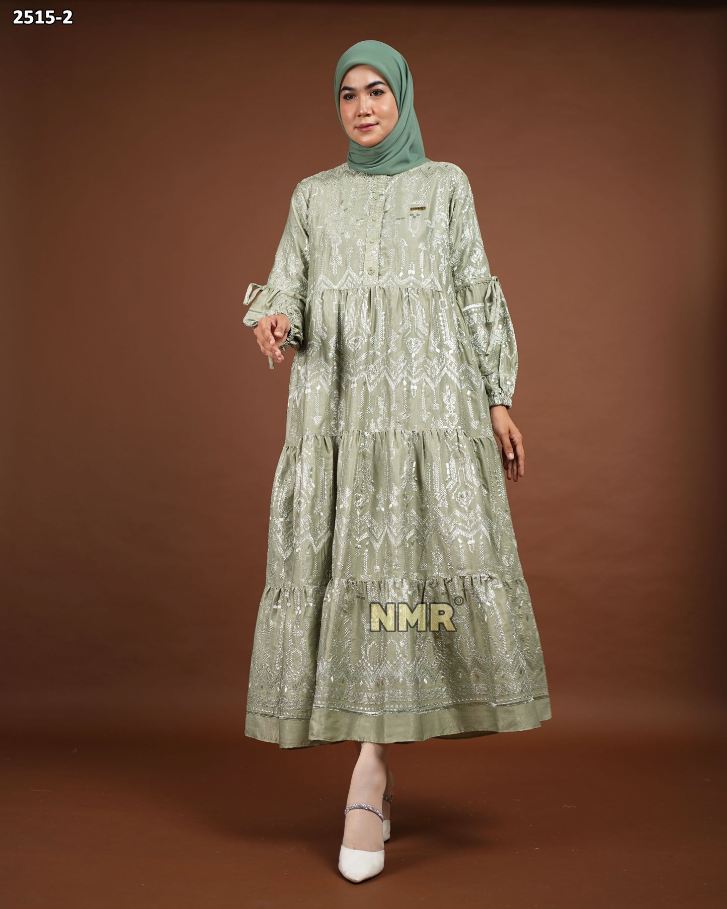 NMR Midi Dress Santorini Bordir Sapto Vol 2515-2