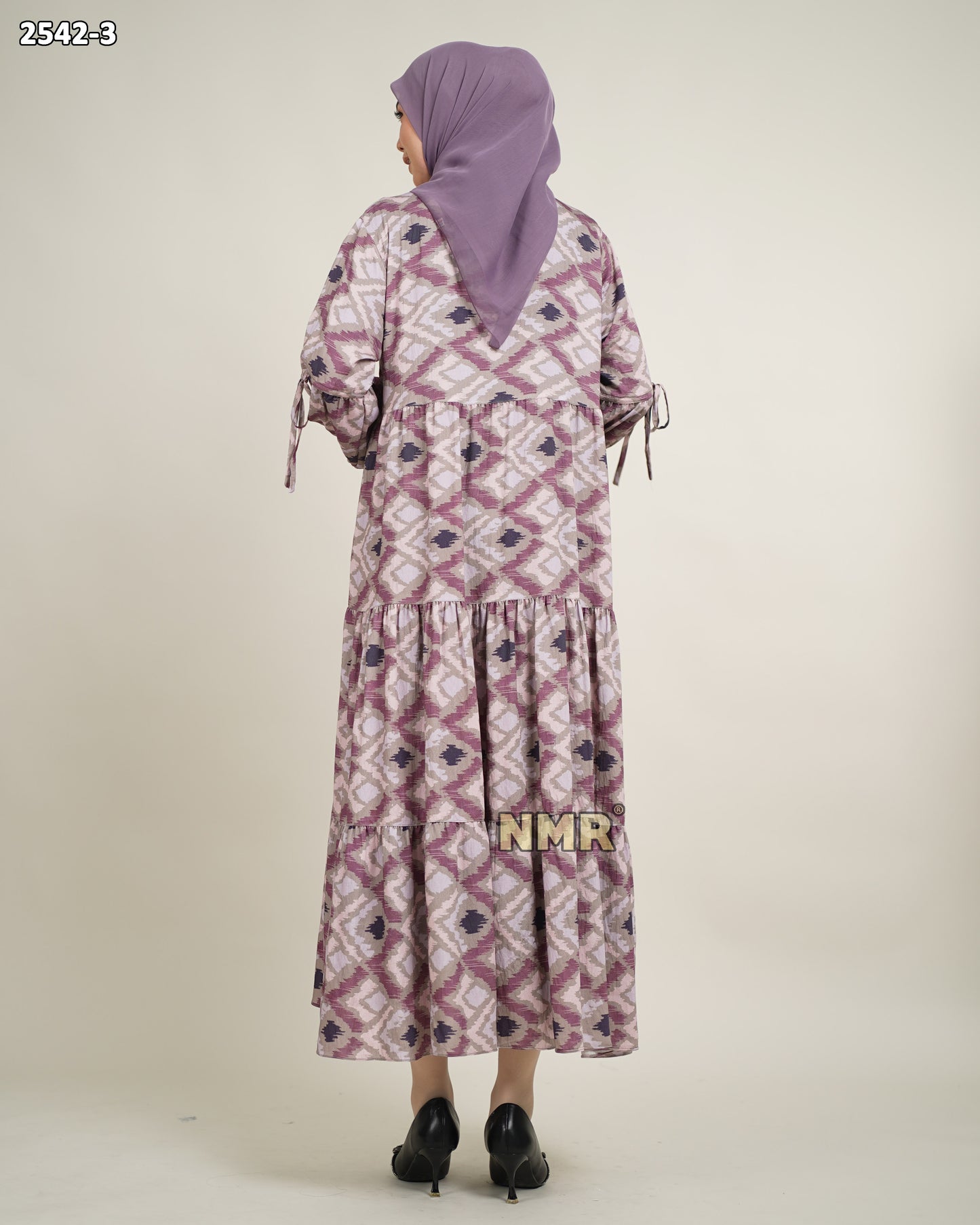 NMR Midi Dress Crespo Printing Vol 2542-3