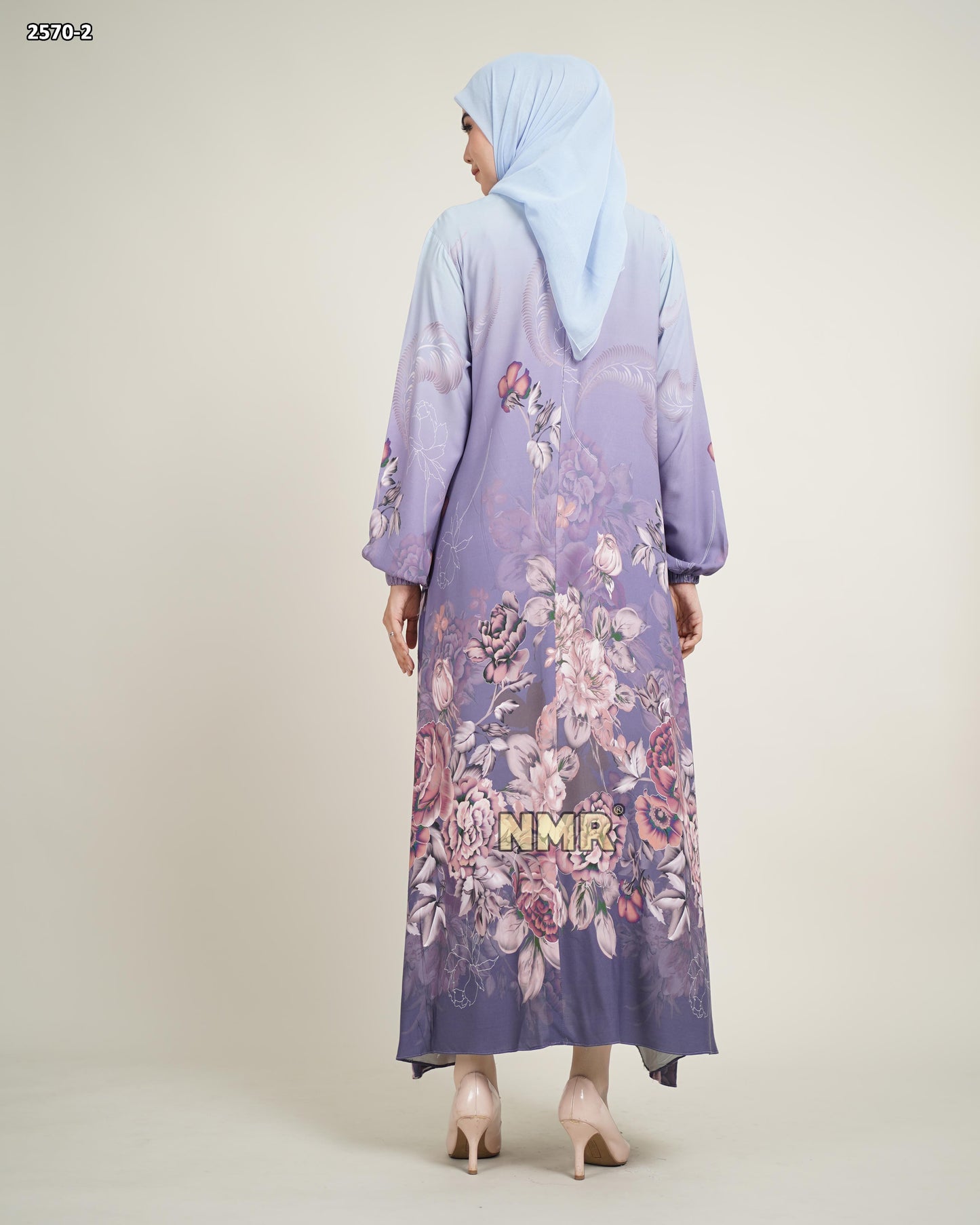 NMR Gamis Viscose Rayon Print Vol 2570-2(kerah sanghai)