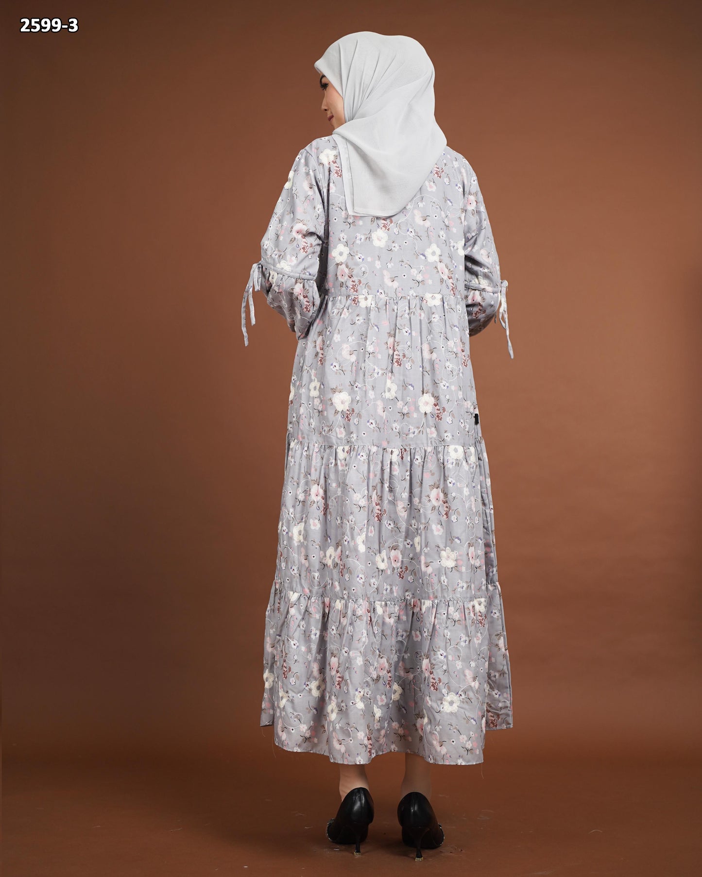 NMR Midi Dress Katun Print Embroidery Vol 2599-3