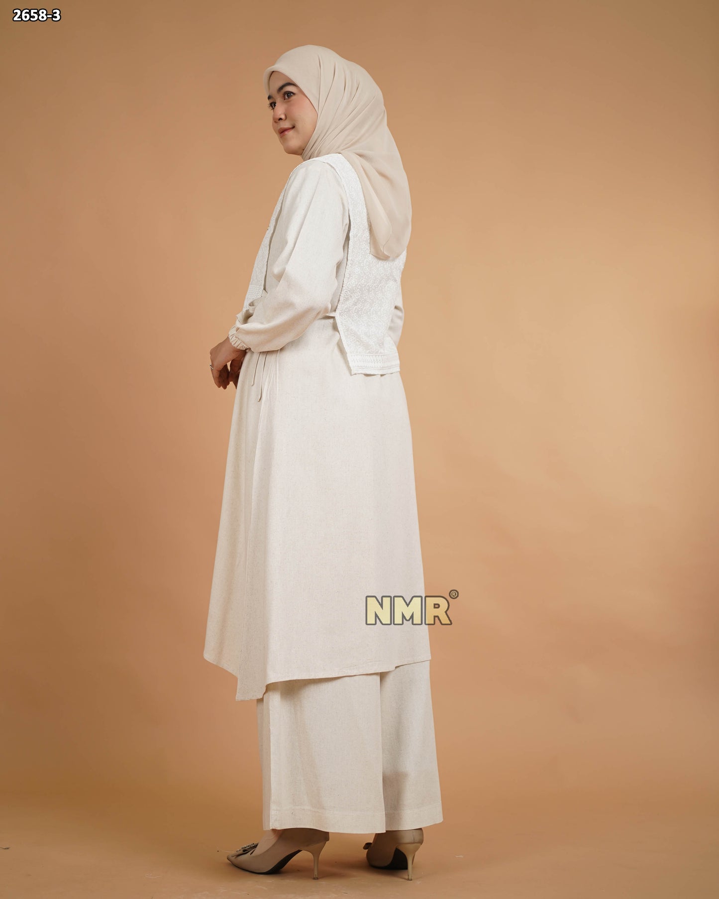 NMR Setelan Celana Tunik Pure Linen Bulu Kuda Vol 2658-3