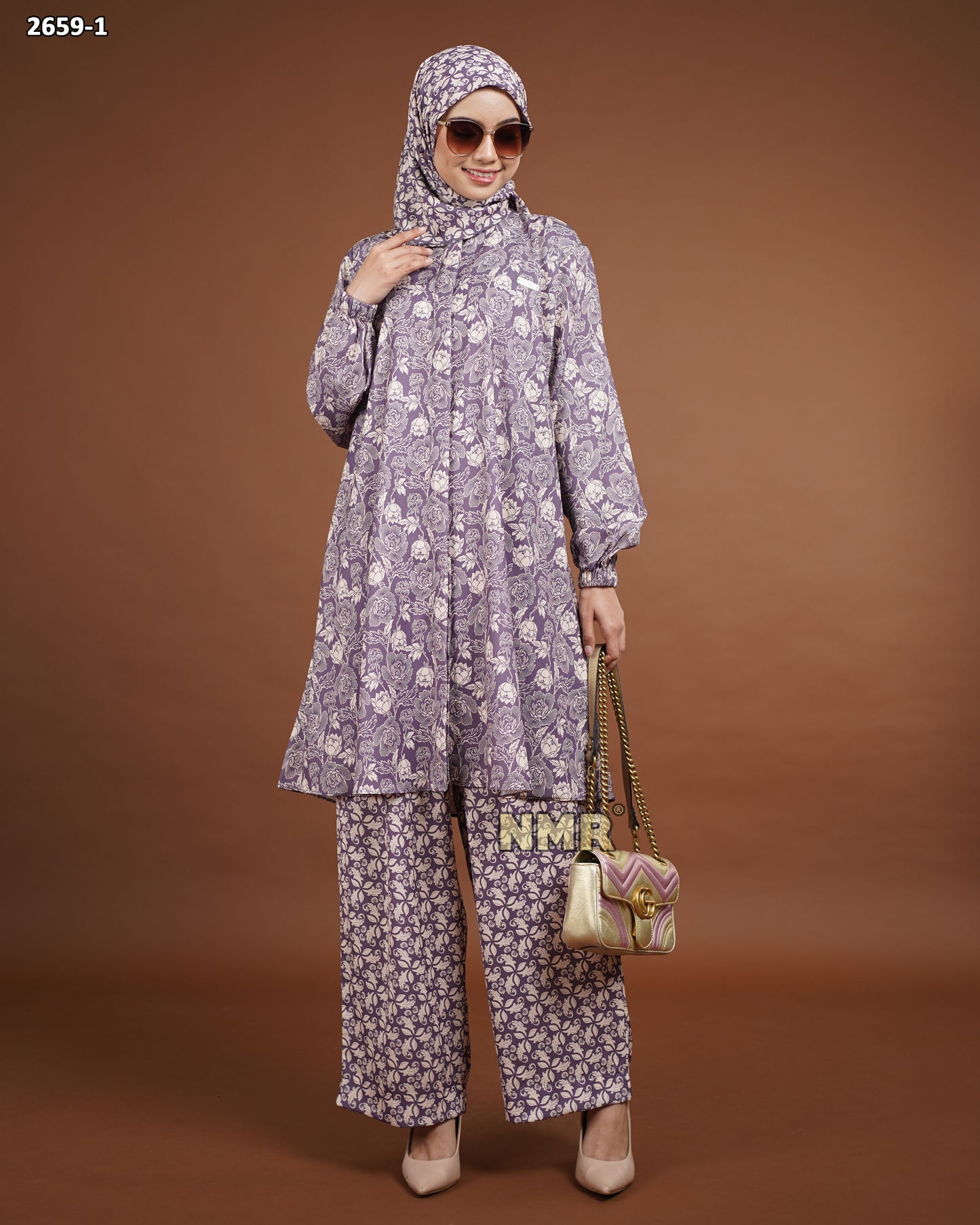 NMR Setelan Celana Kulot Tunik Marbella Vol 2659-1 (INC HIJAB)