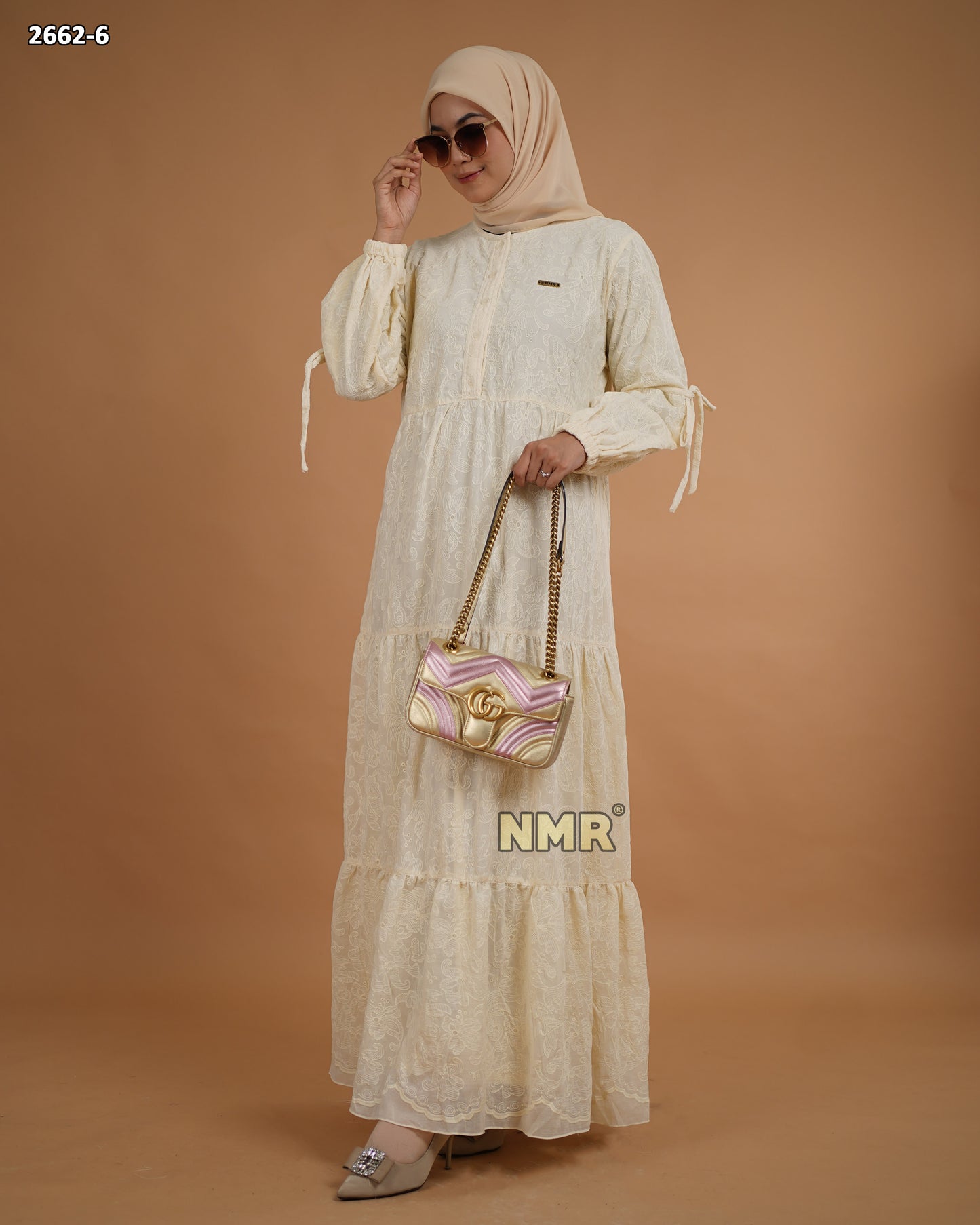 NMR Gamis Katun Voil Bordir Vol 2662-6