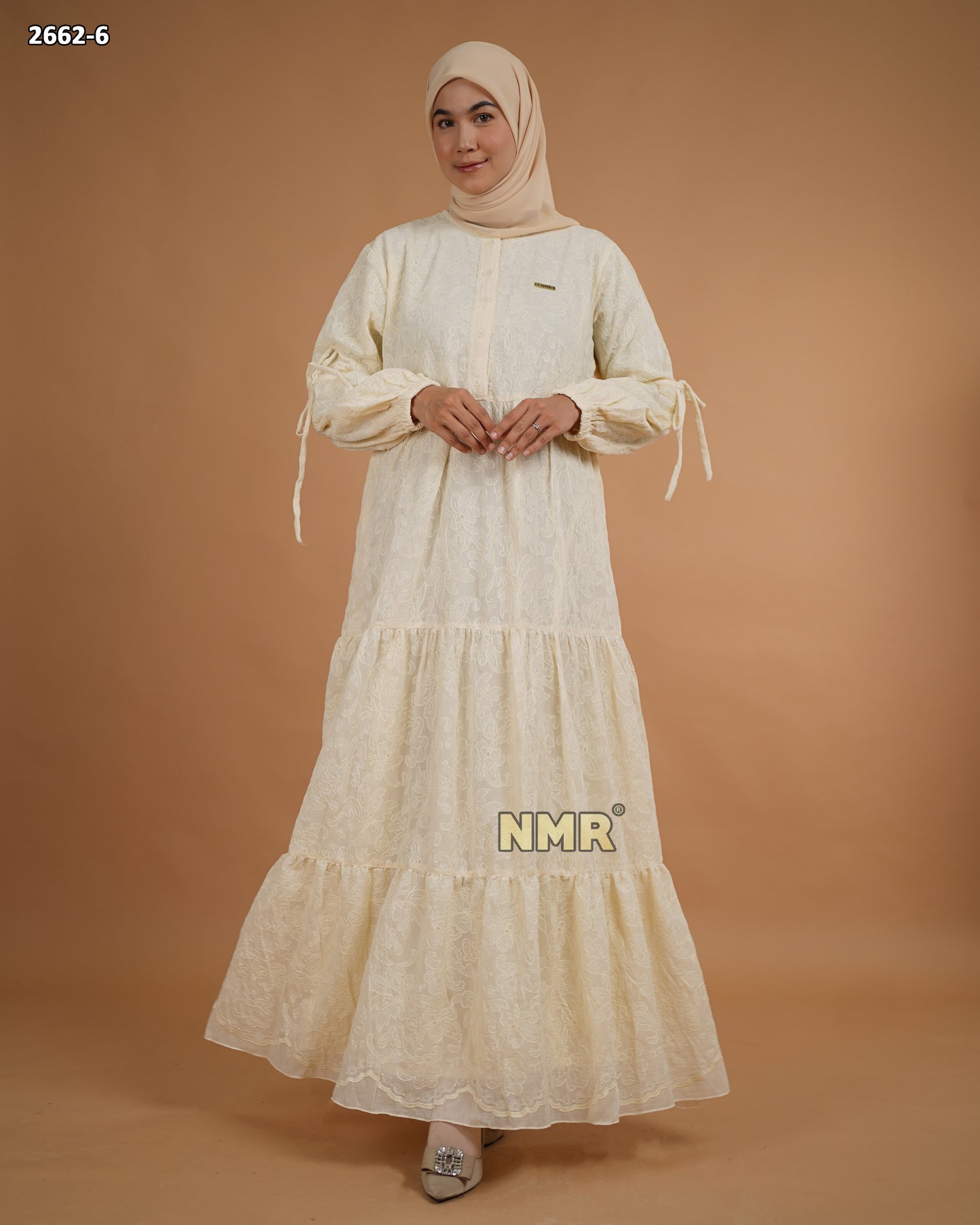 NMR Gamis Katun Voil Bordir Vol 2662-6