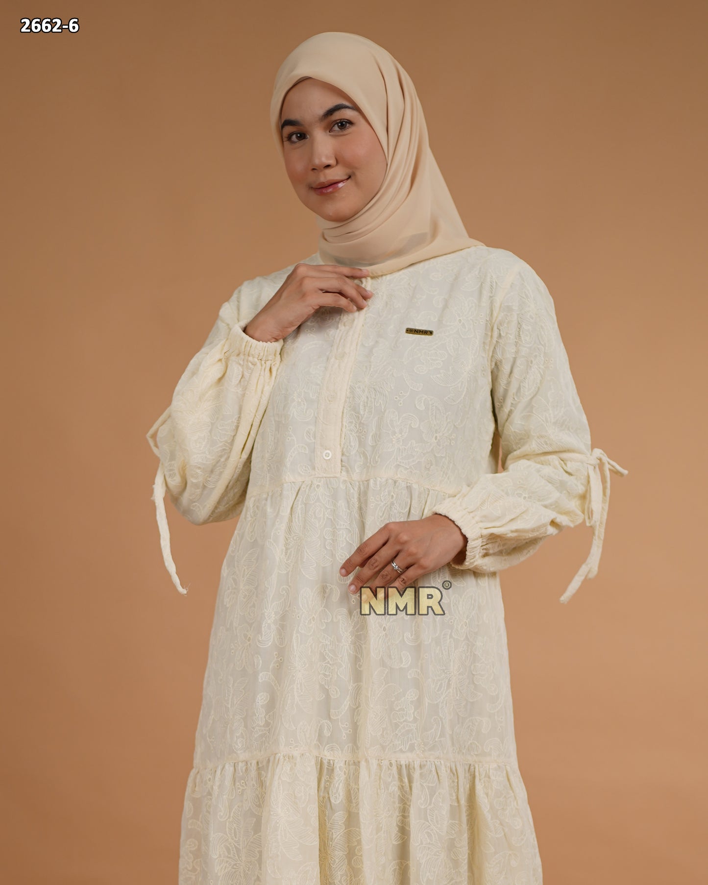 NMR Gamis Katun Voil Bordir Vol 2662-6