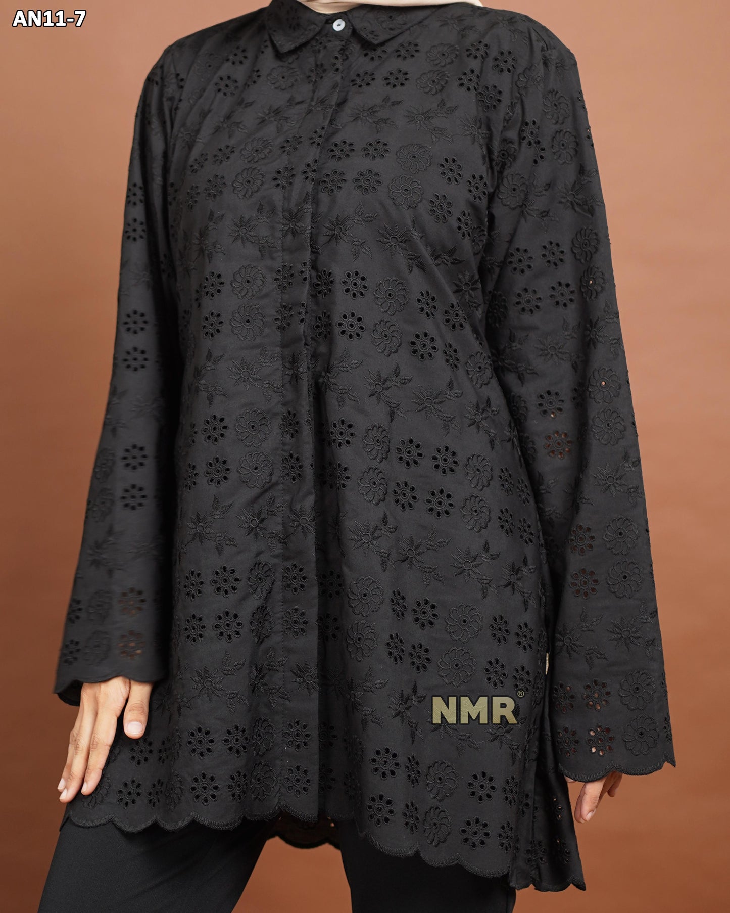 NMR Blouse Katun Bolong AN11-7 (Kerah Kemeja)