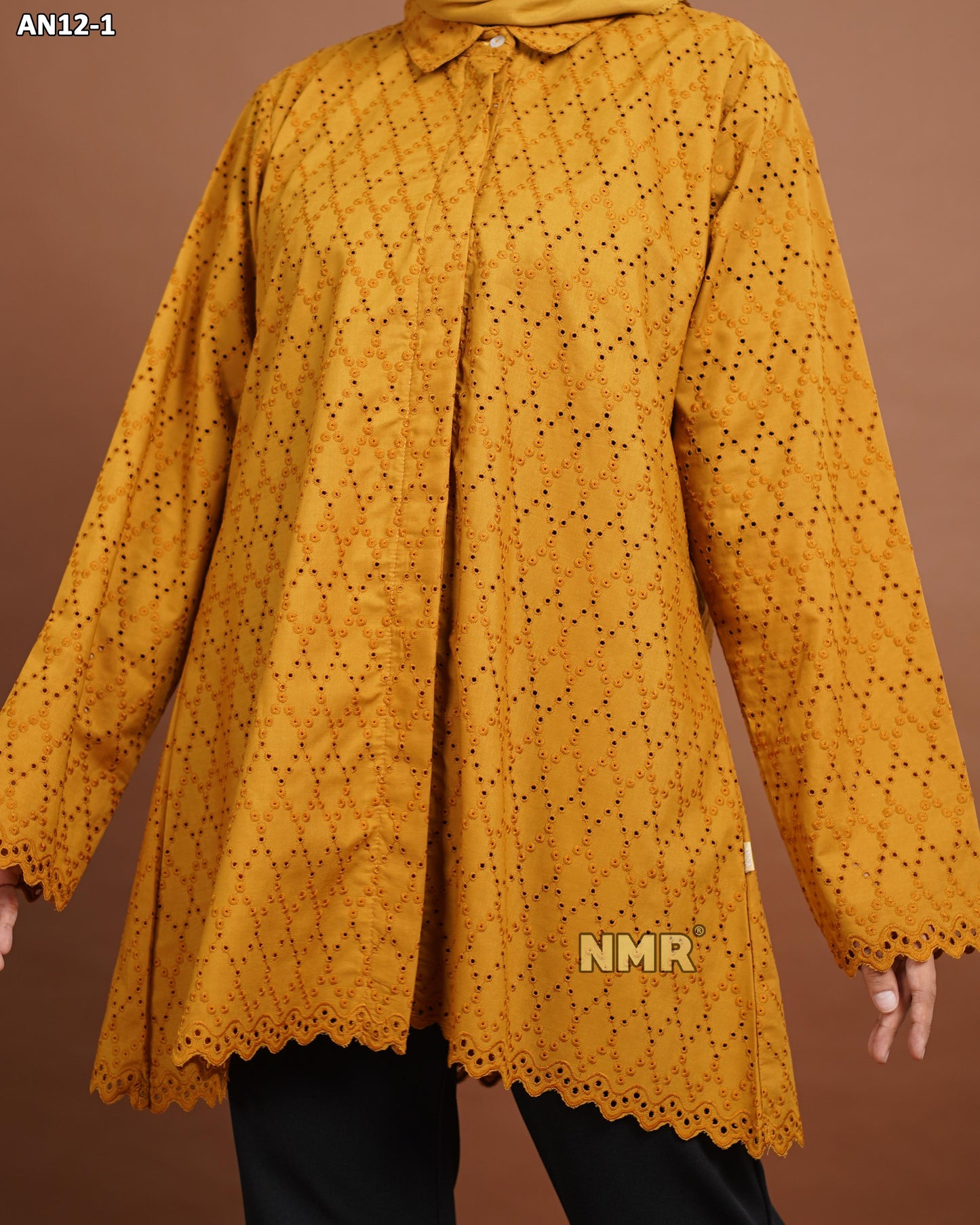 NMR Blouse Katun Bolong AN12-1 (Kerah Kemeja)