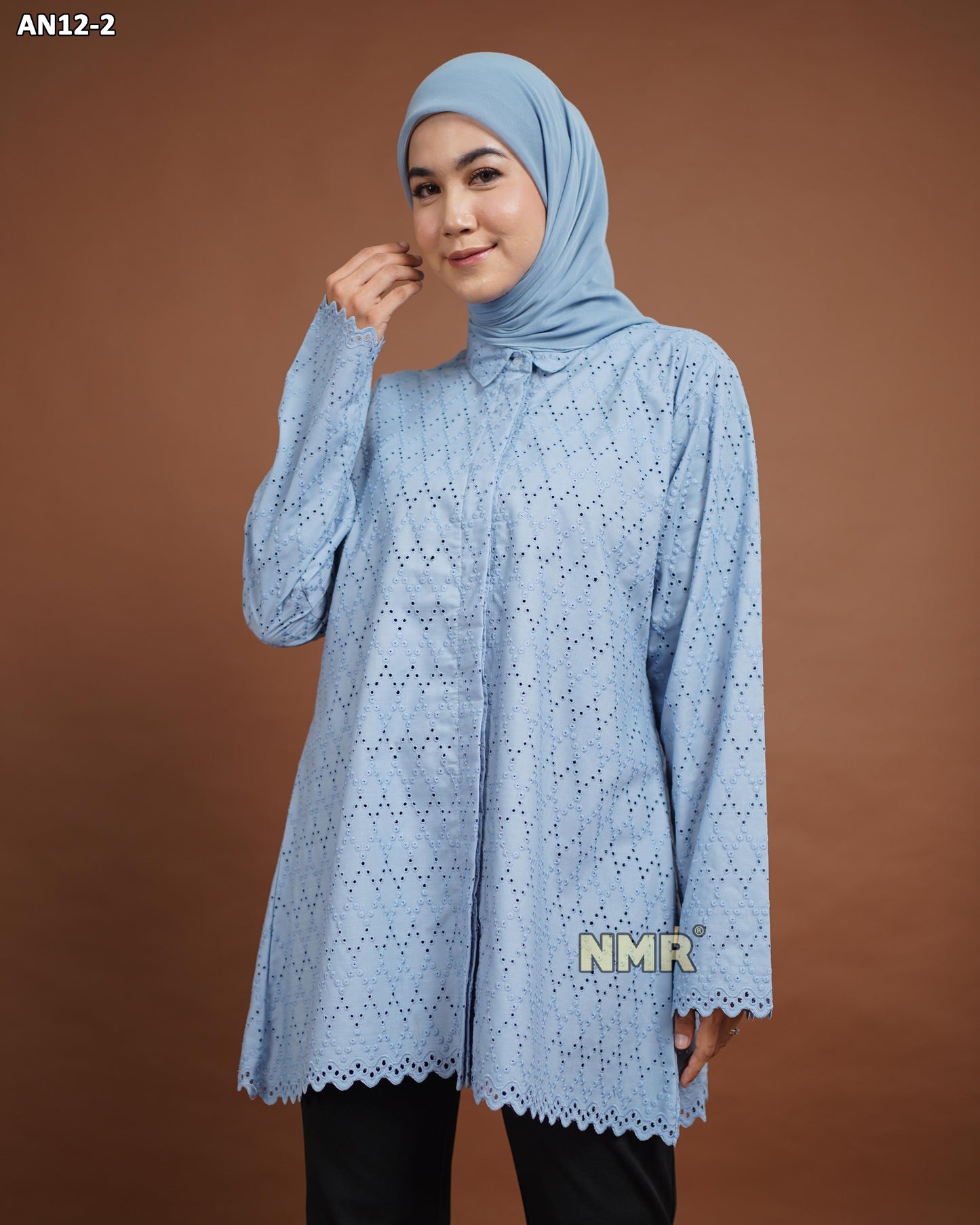 NMR Blouse Katun Bolong AN12-2 (Kerah Kemeja)