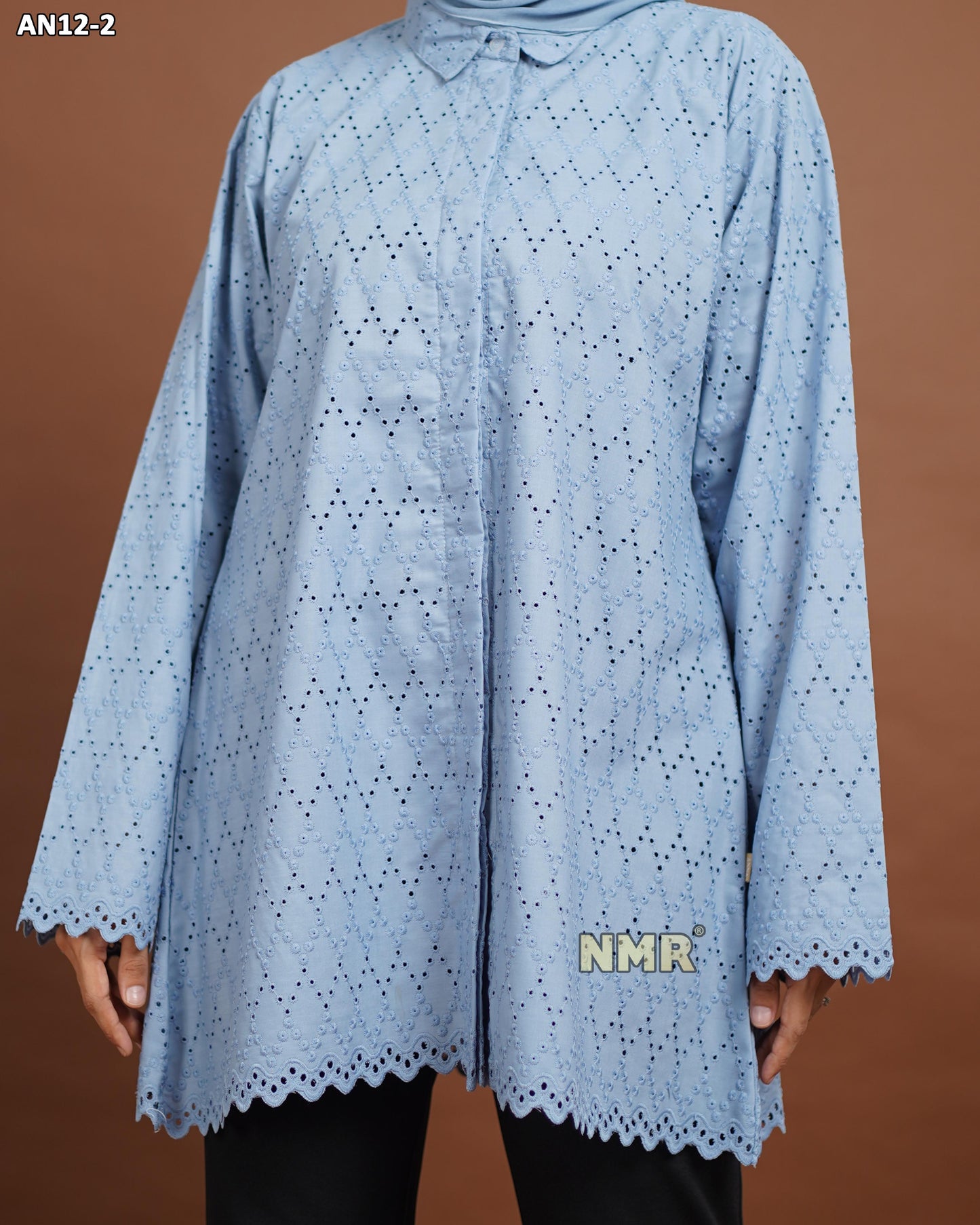 NMR Blouse Katun Bolong AN12-2 (Kerah Kemeja)