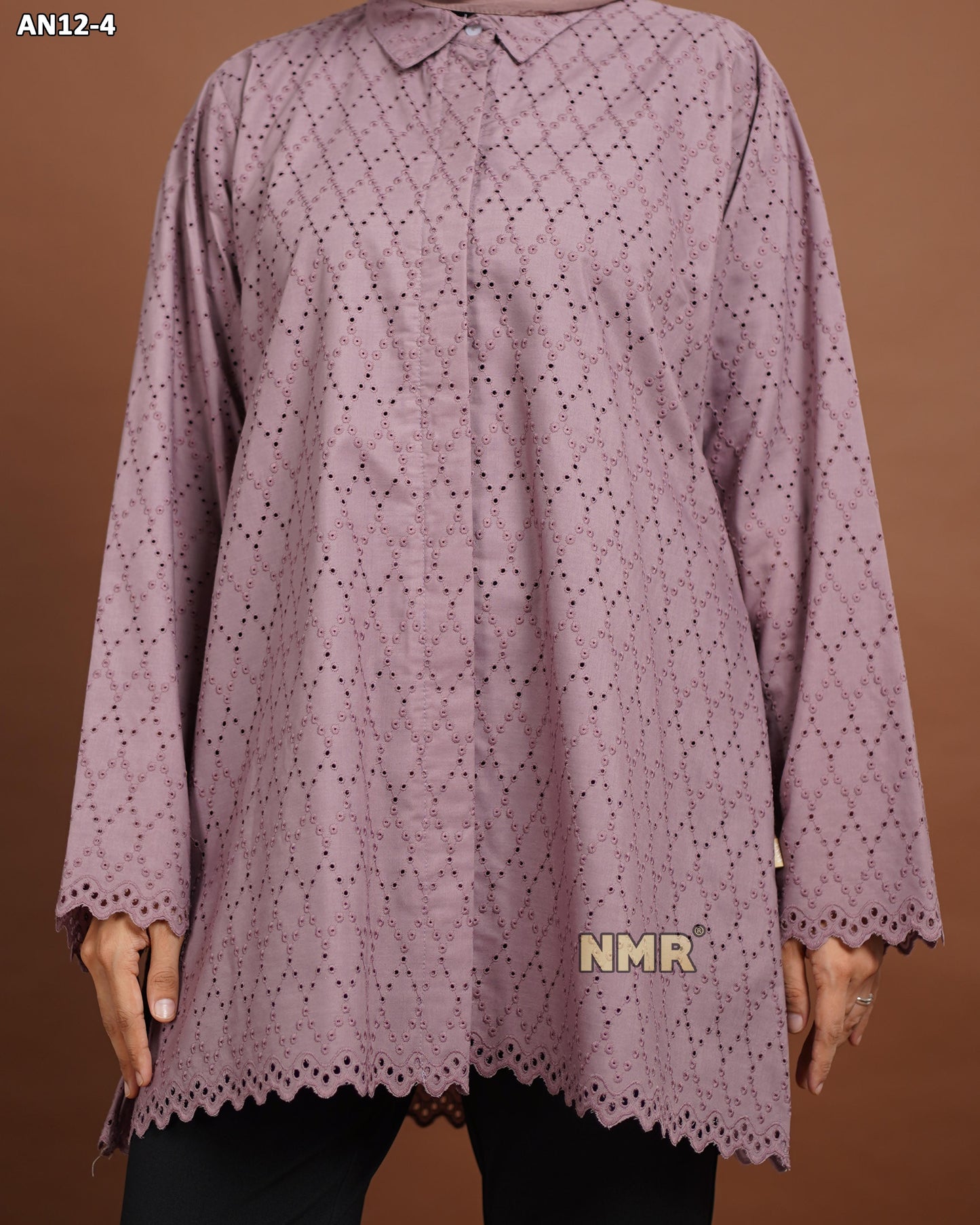 NMR Blouse Katun Bolong AN12-4 (Kerah Kemeja)