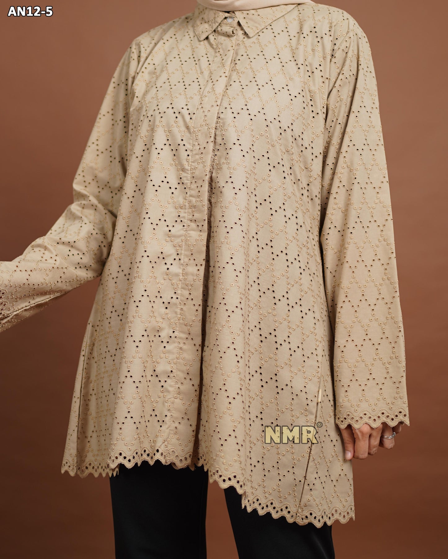 NMR Blouse Katun Bolong AN12-5 (Kerah Kemeja)