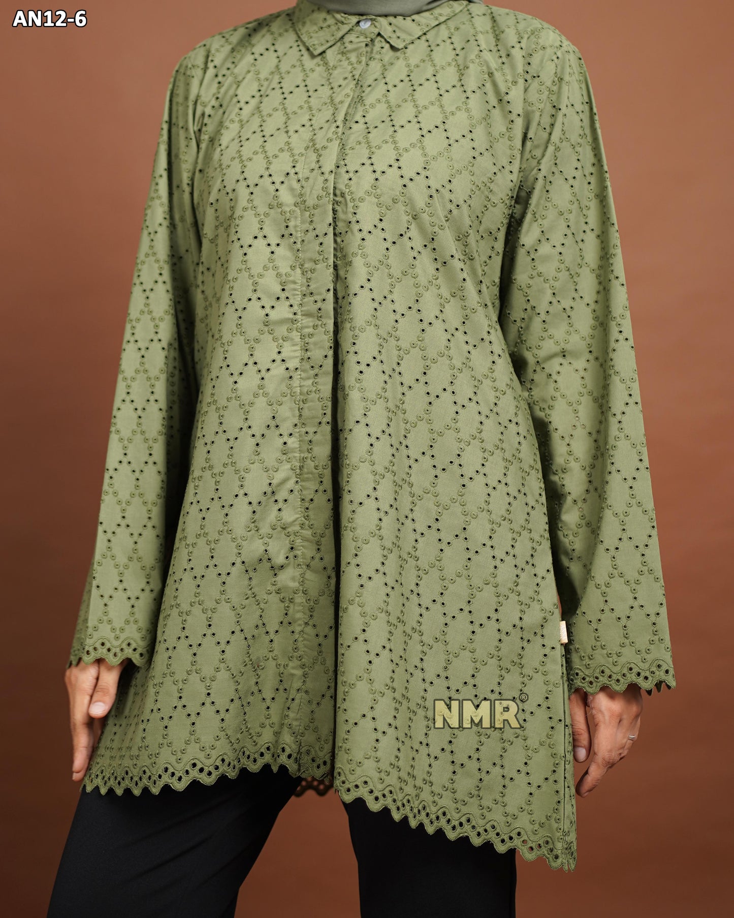 NMR Blouse Katun Bolong AN12-6 (Kerah Kemeja)