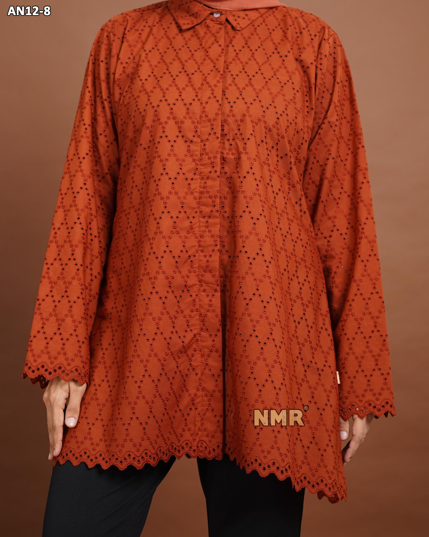 NMR Blouse Katun Bolong AN12-8 (Kerah Kemeja)