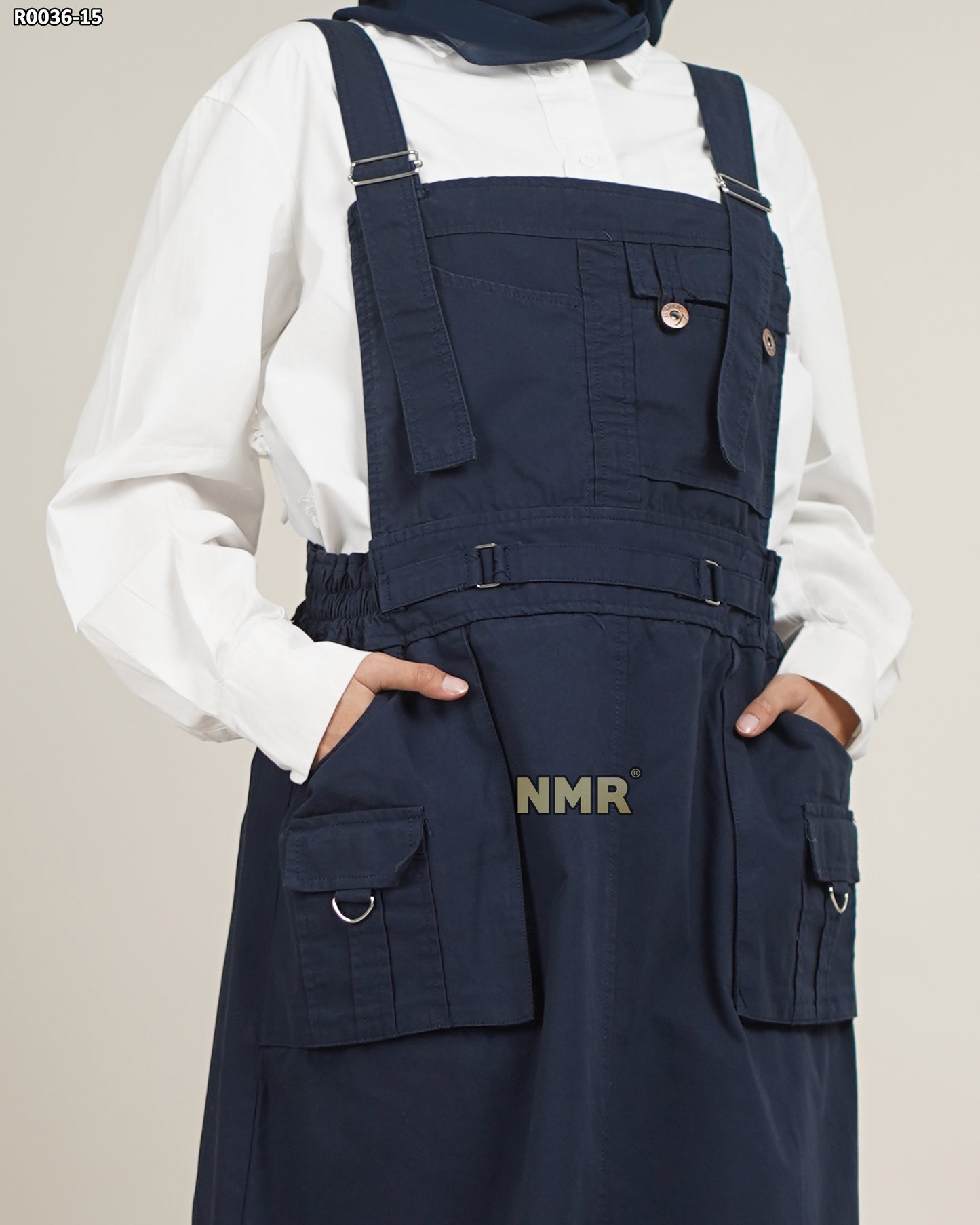 NMR Midi Dress Jumpsuit Overall Baby Canvas Vol R0036-15