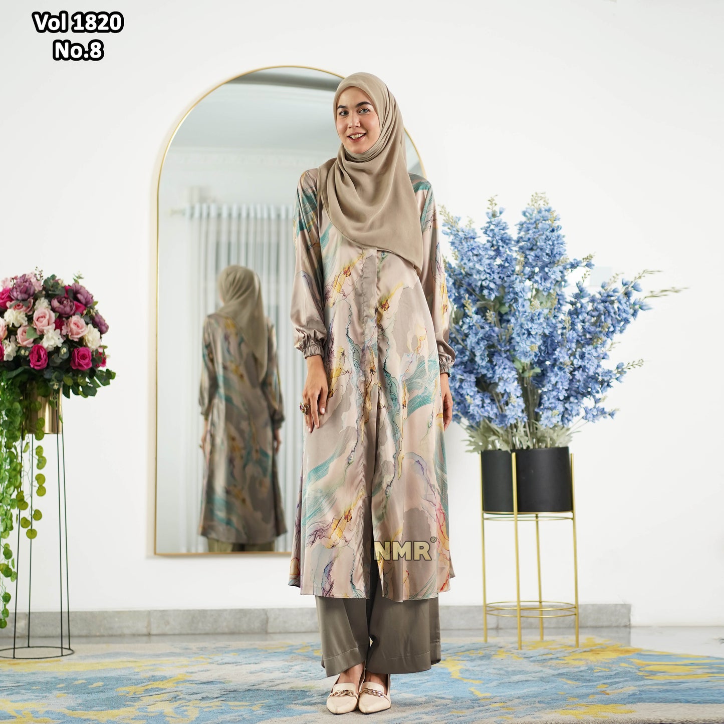 NMR Setelan Kulot Tunik Armn Silk Vol 1820-8