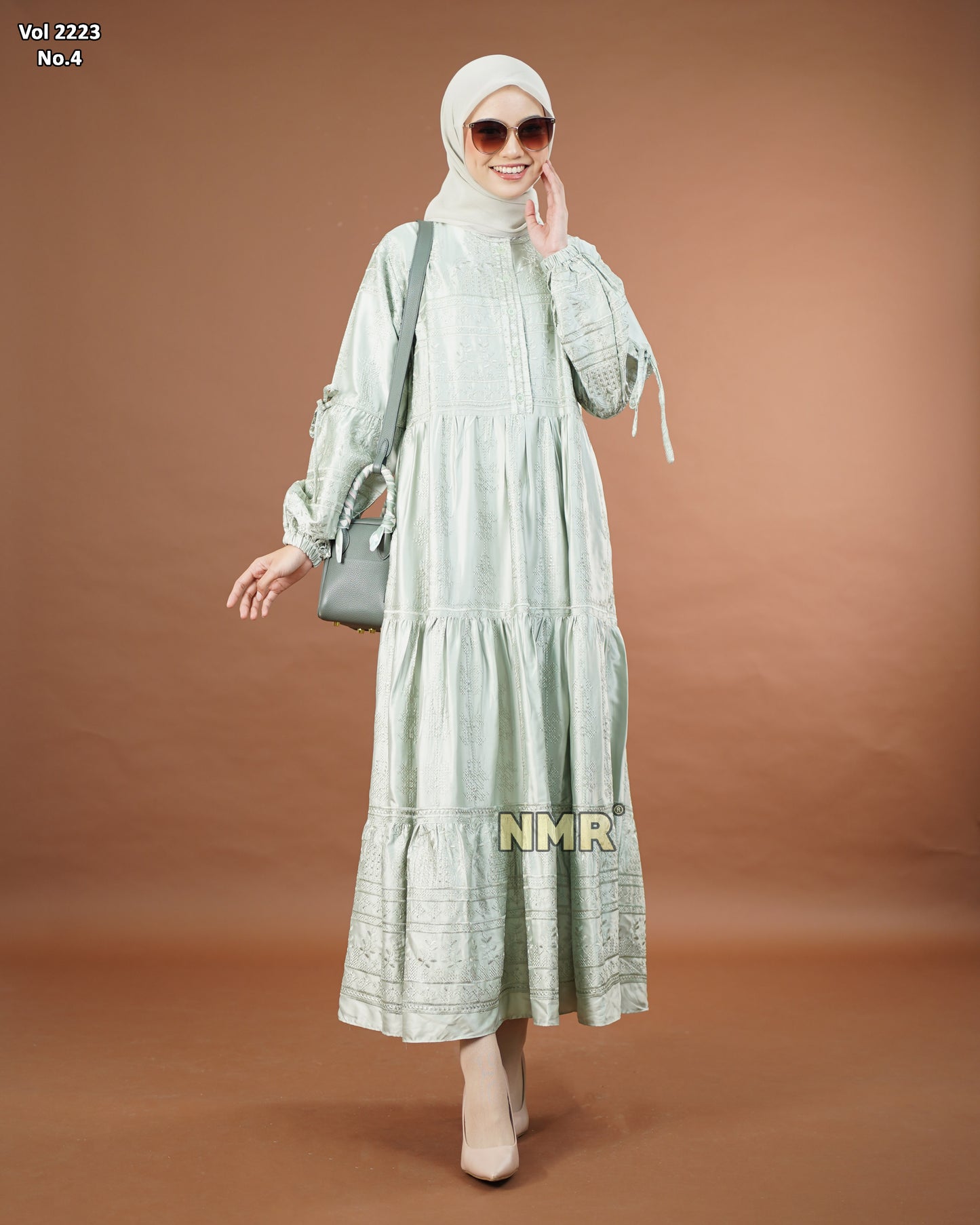 NMR Midi Dress Armn Silk Bordir Vol 2223-4