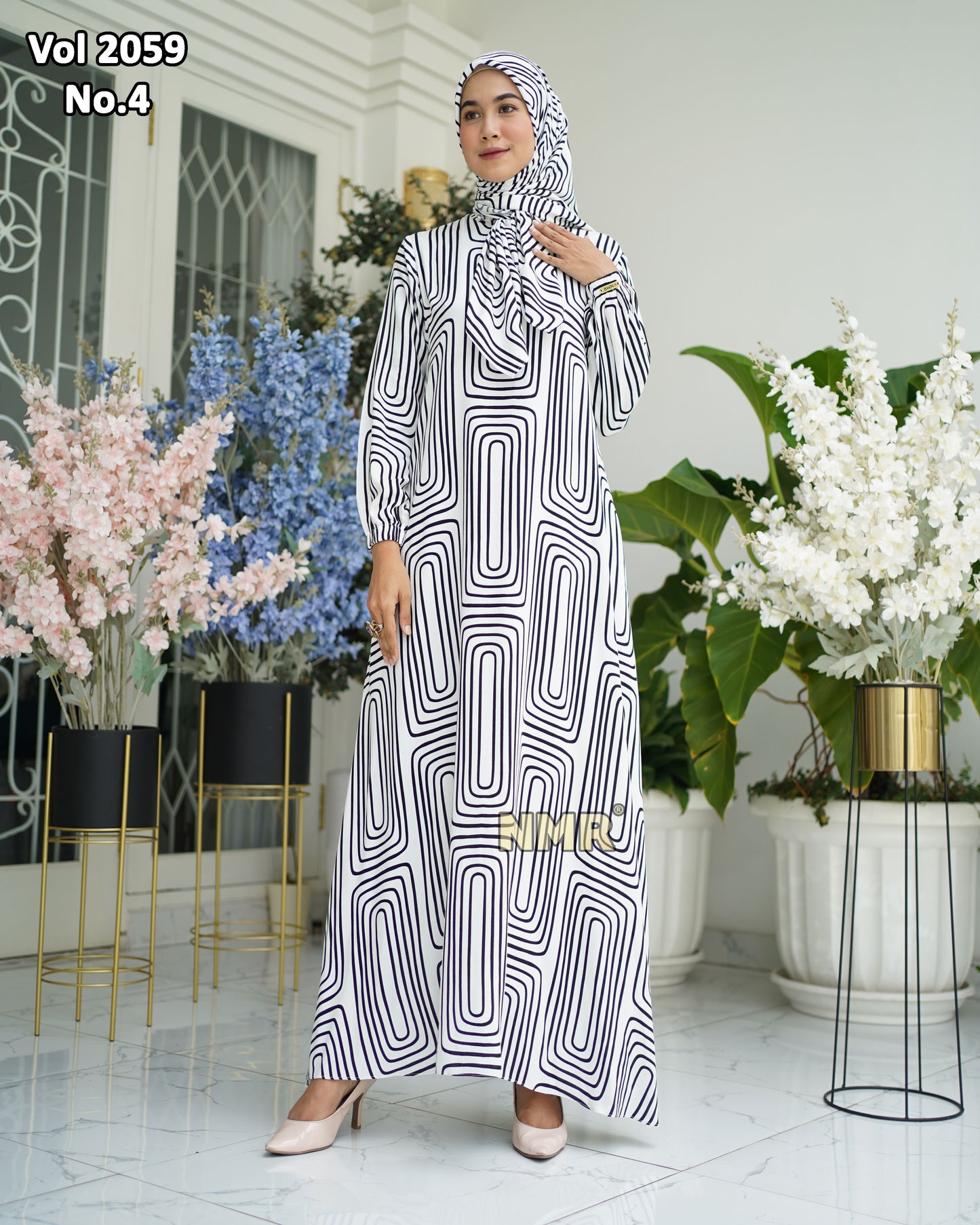 NMR Gamis Rayon D Vol 2086-4 ( Inc Hijab)