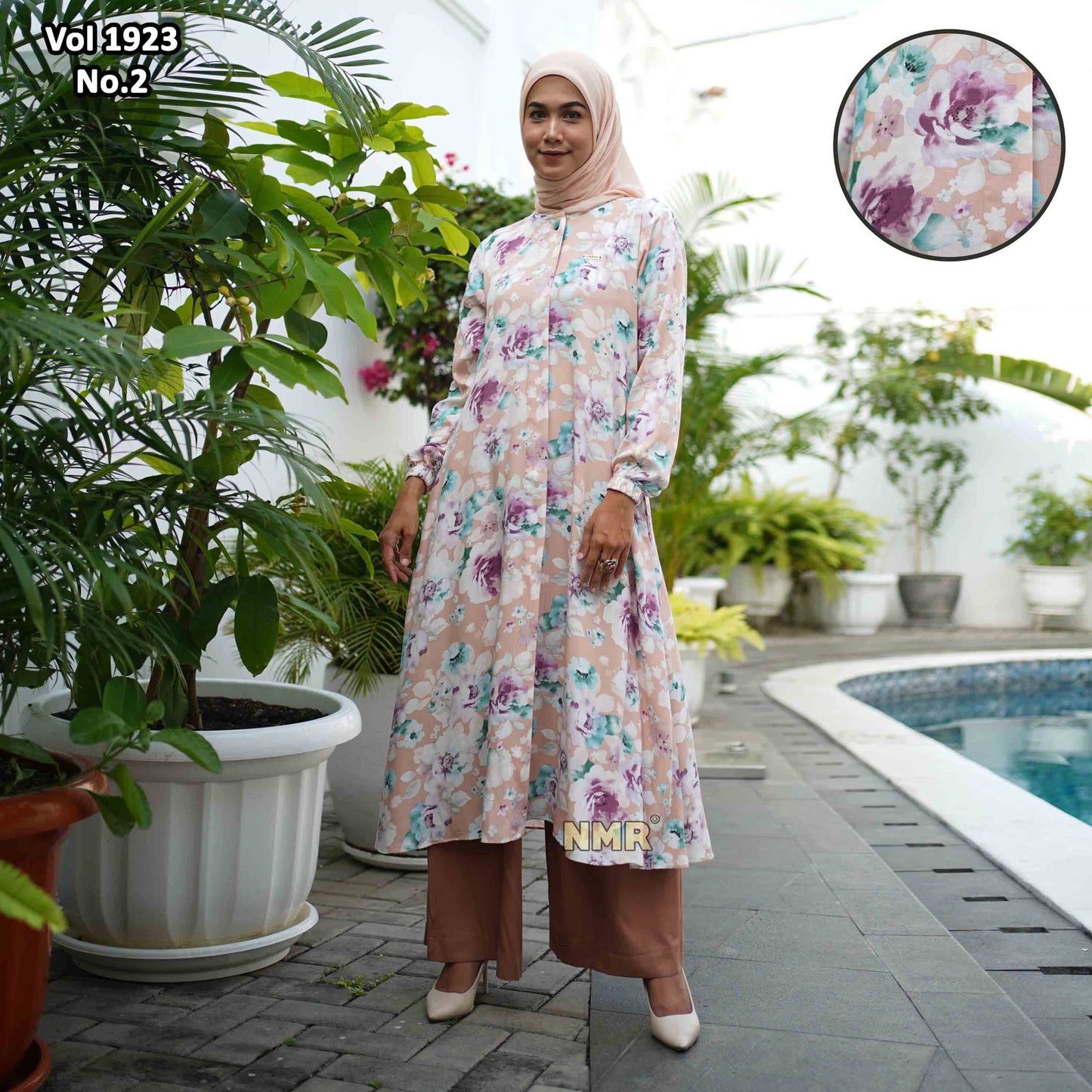 NMR Setelan Celana Tunik Rayon Jepang Vol 1923-2
