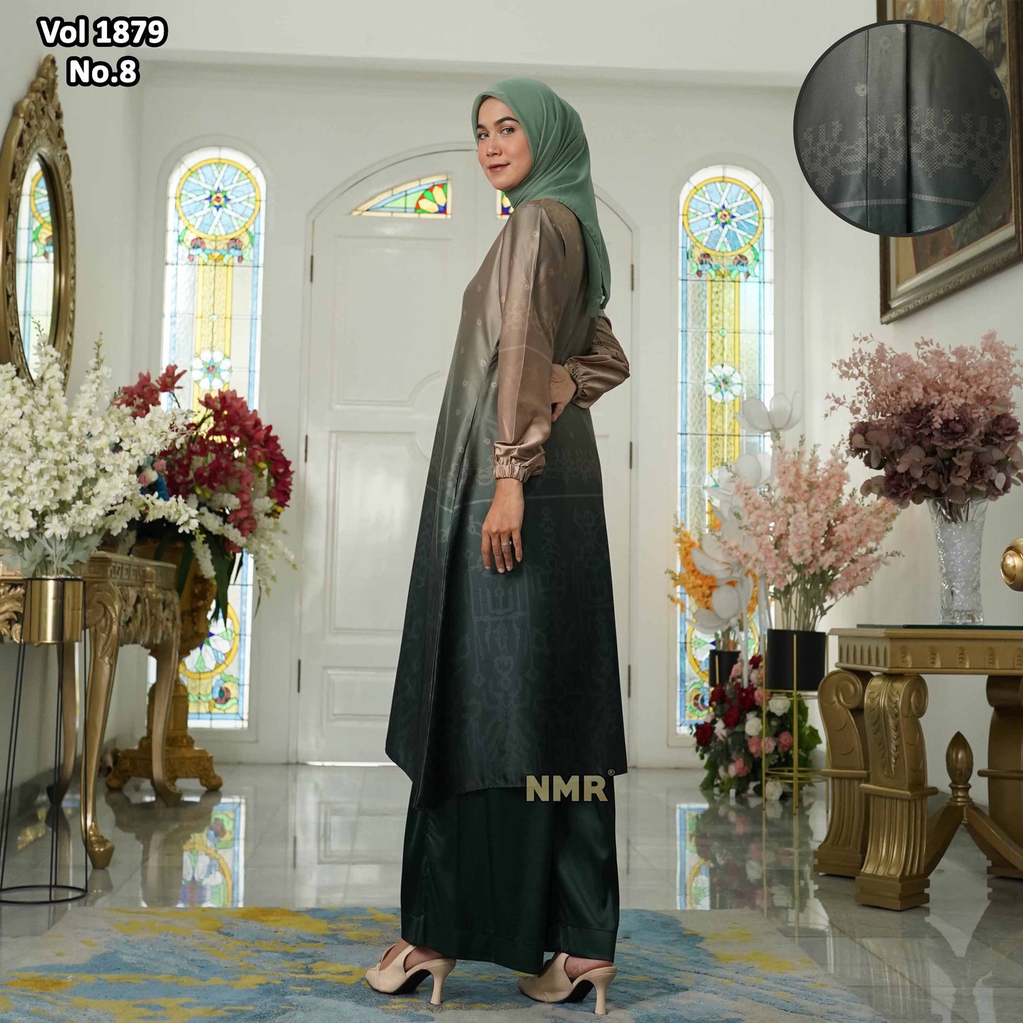 NMR Setelan Celana Kulot Tunik Armn Silk Vol 1879-8