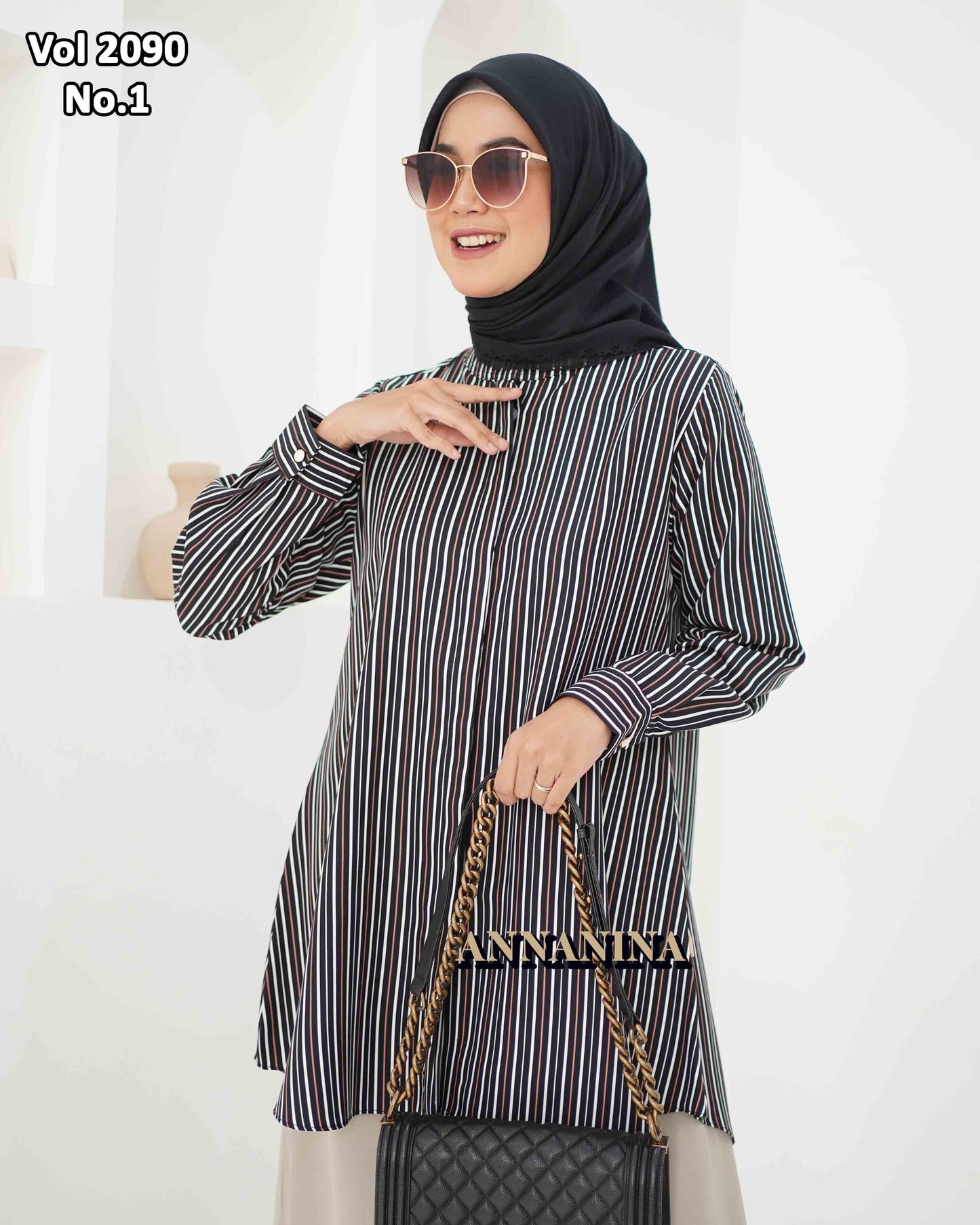 NMR Kemeja Blouse MS Vol 2090-1 (Sanghai)
