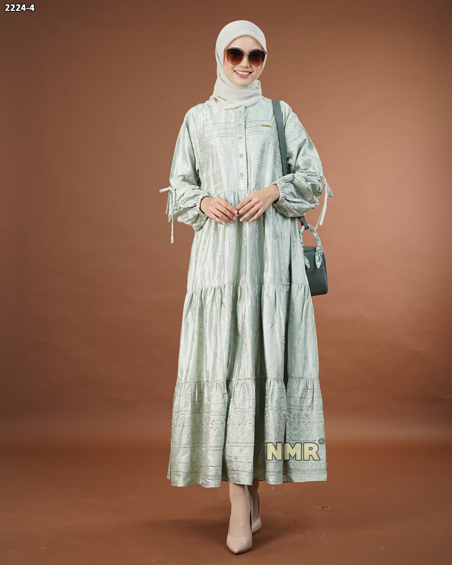 NMR Midi Dress Armn Silk Bordir Vol 2224-4