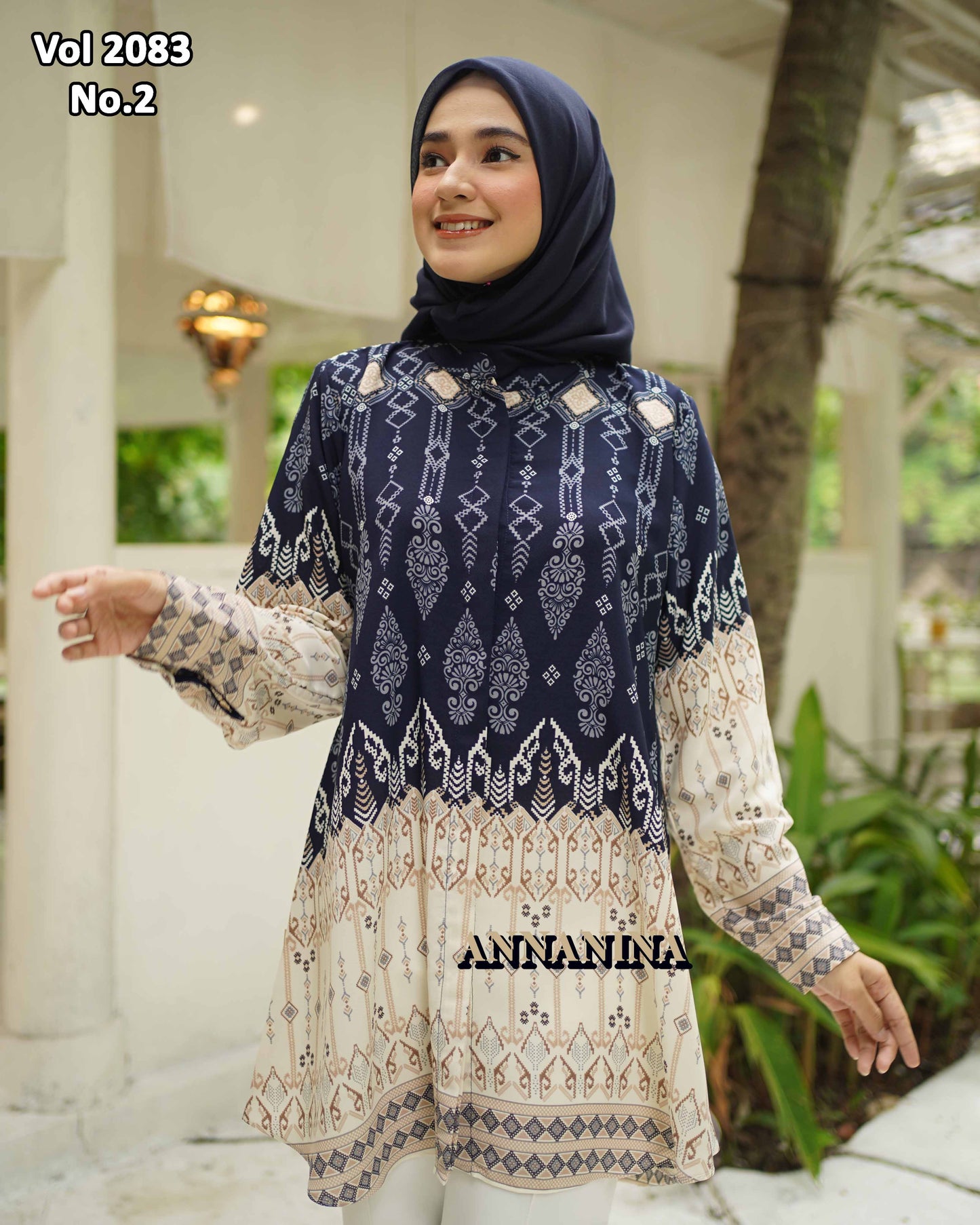 NMR Kemeja Blouse LR Vol 2083-2 (Sanghai)