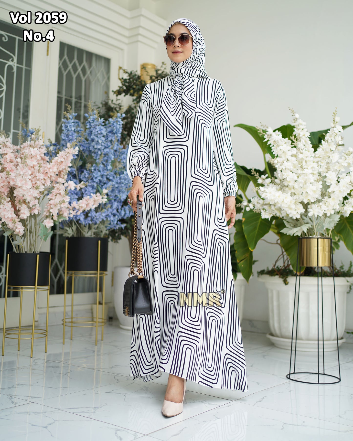 NMR Gamis Rayon D Vol 2086-4 ( Inc Hijab)