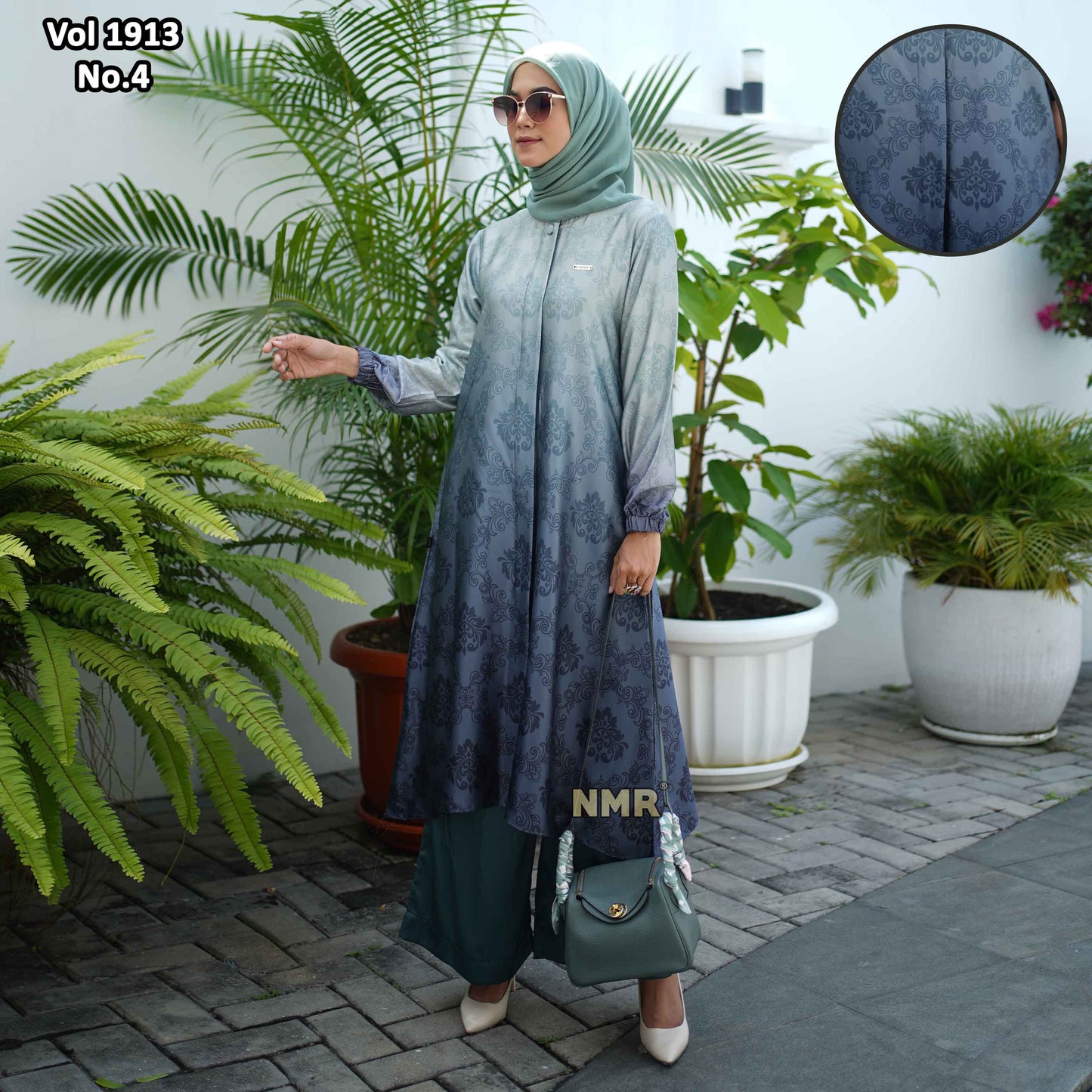 NMR Setelan Kulot Tunik Armn Silk Vol 1913-4
